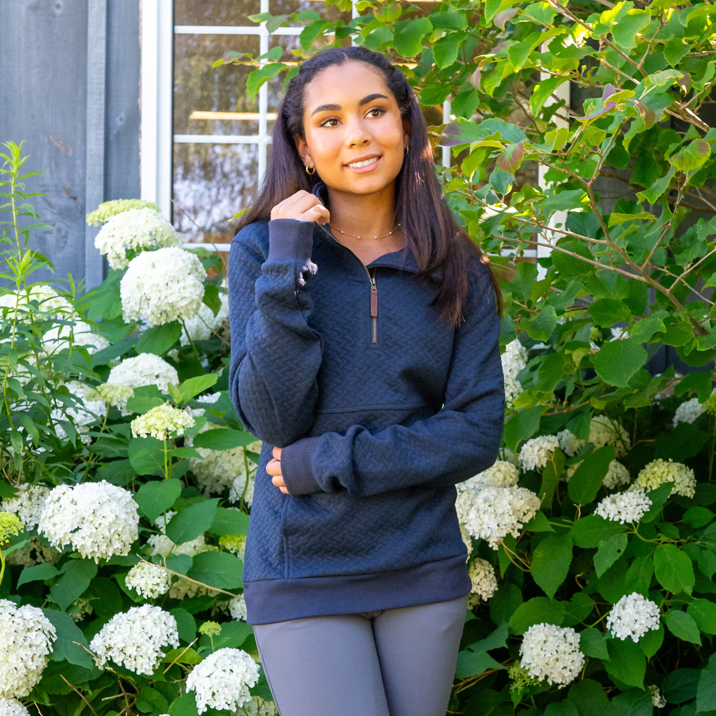 Aerion Adelia Quarter Zip Quilt Sweatshirt - Image 7