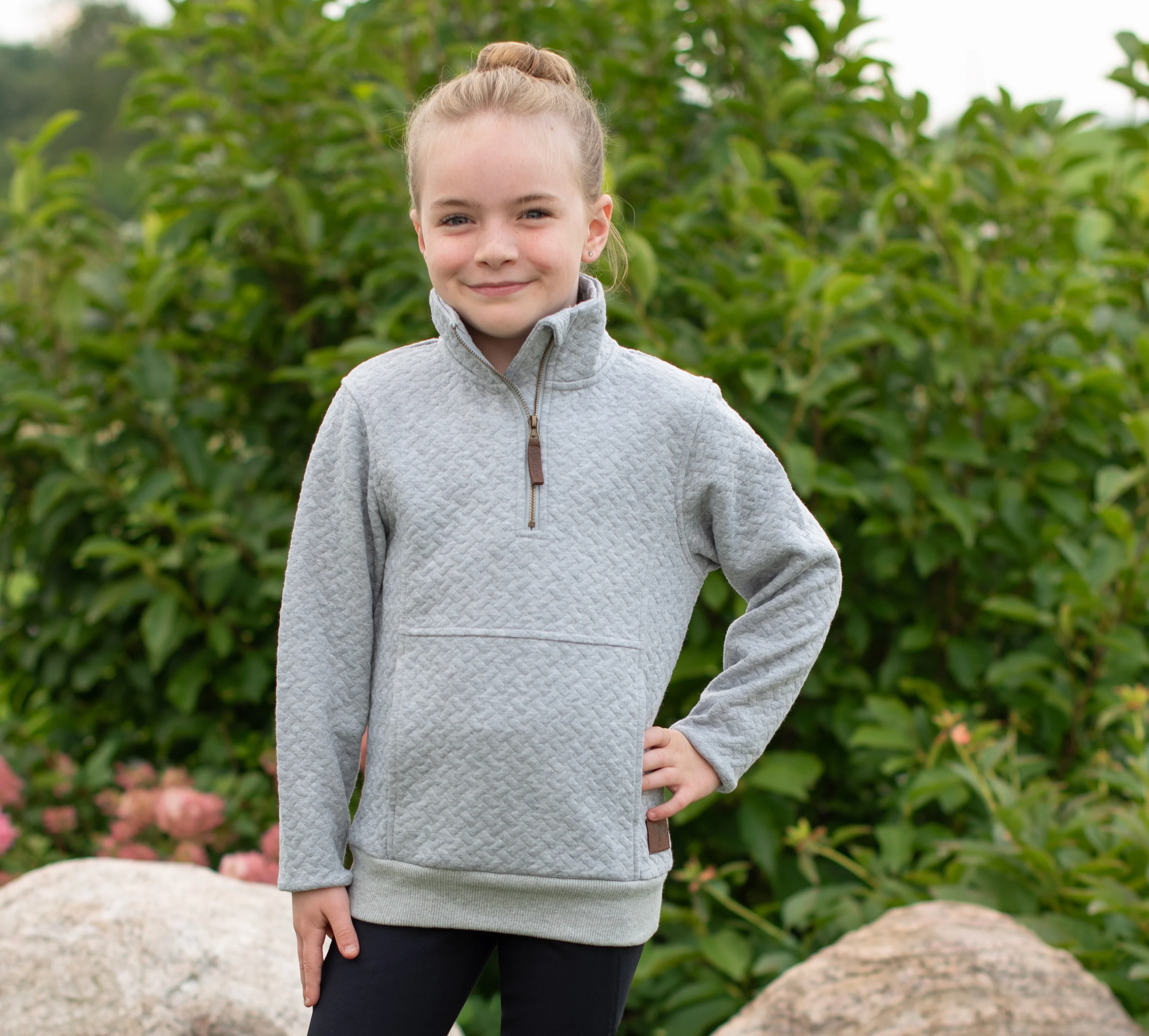 Aerion Adelia Quarter Zip Quilt Sweatshirt - Kids' - Image 6