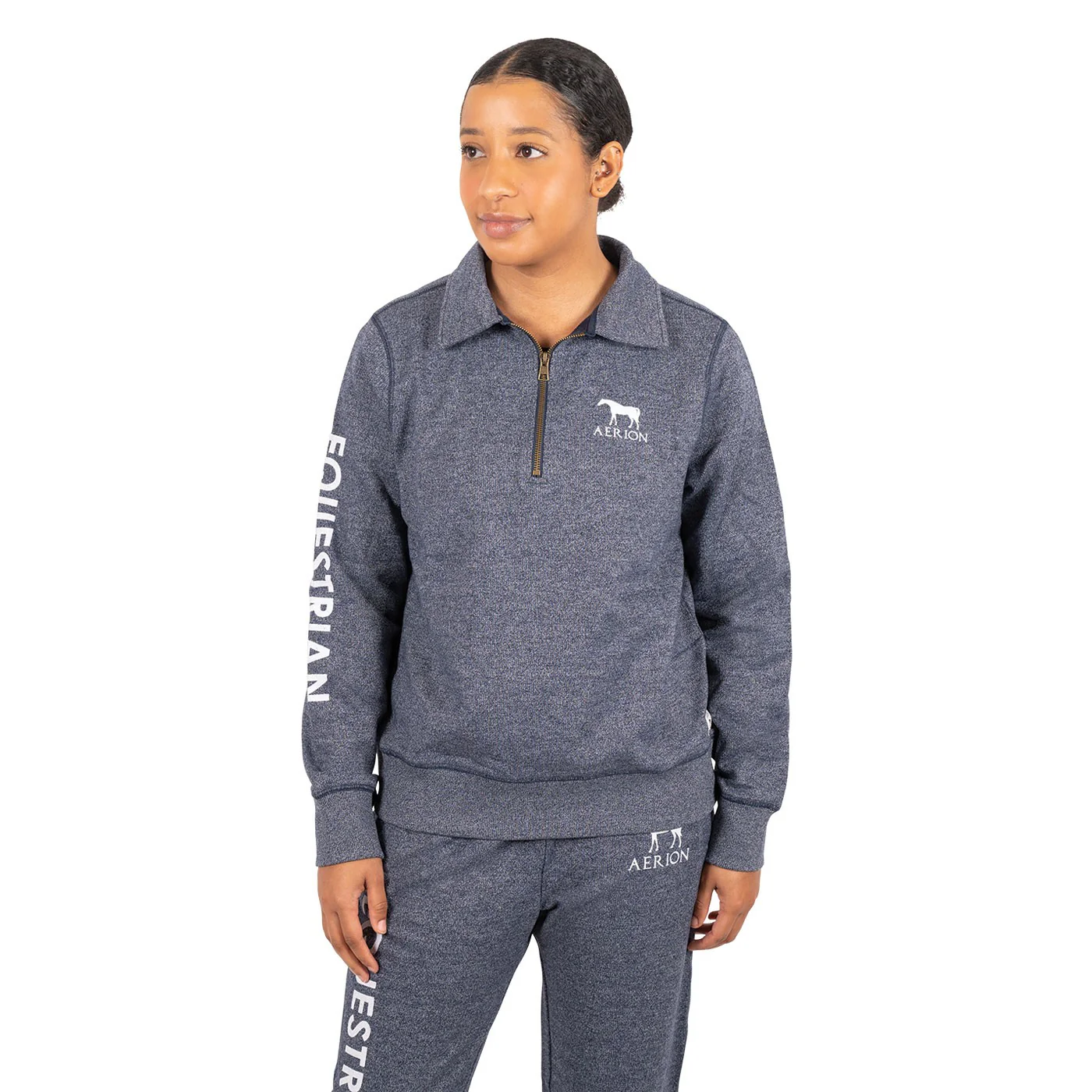 Aerion Equestrian Quarter Zip Polo Sweatshirt - Image 13