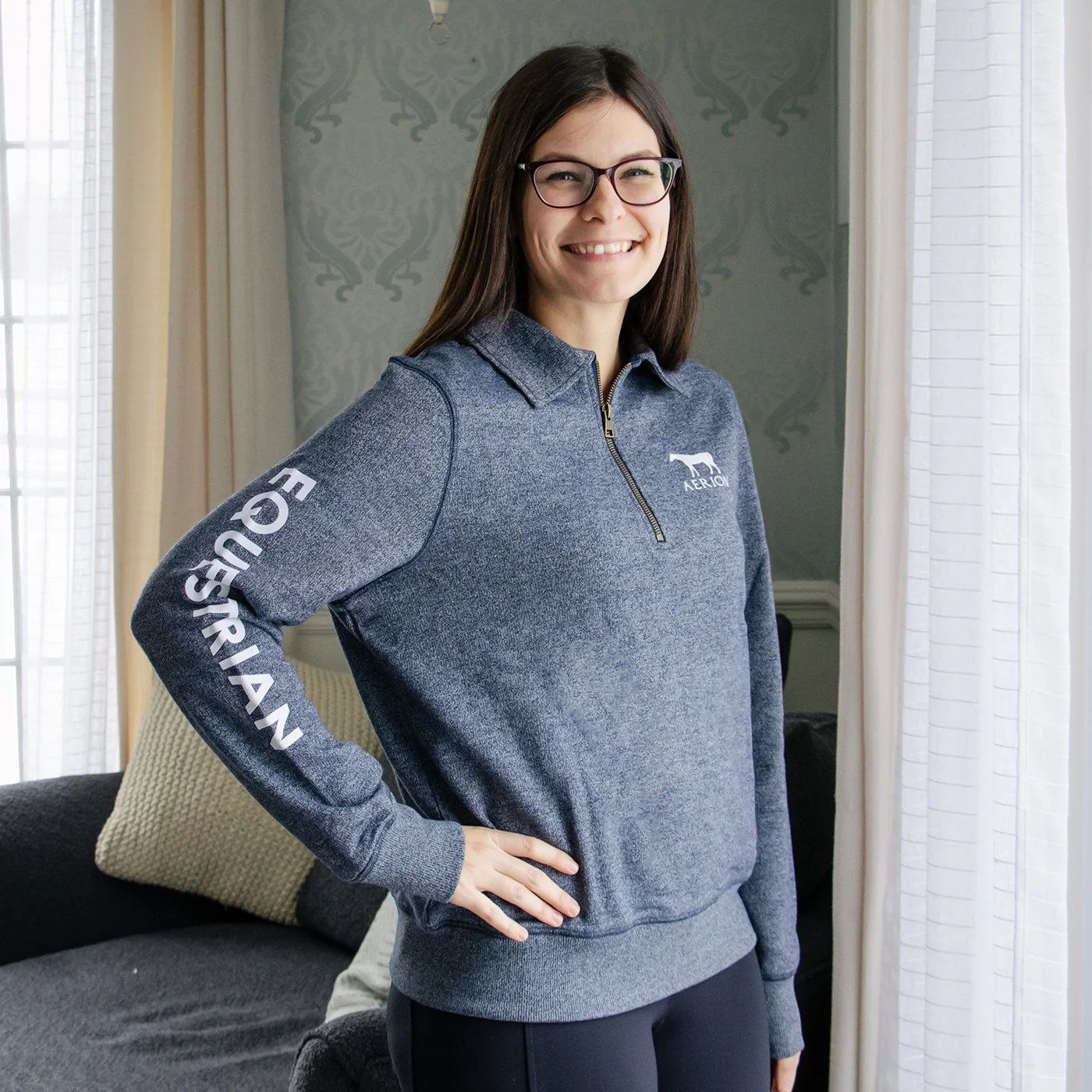 Aerion Equestrian Quarter Zip Polo Sweatshirt - Image 20