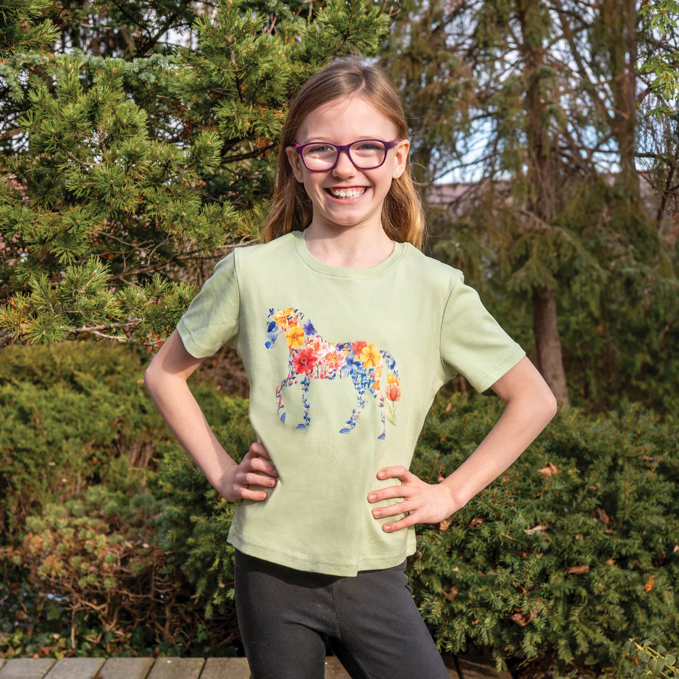 Aerion Floral Horse Tee - Kids'