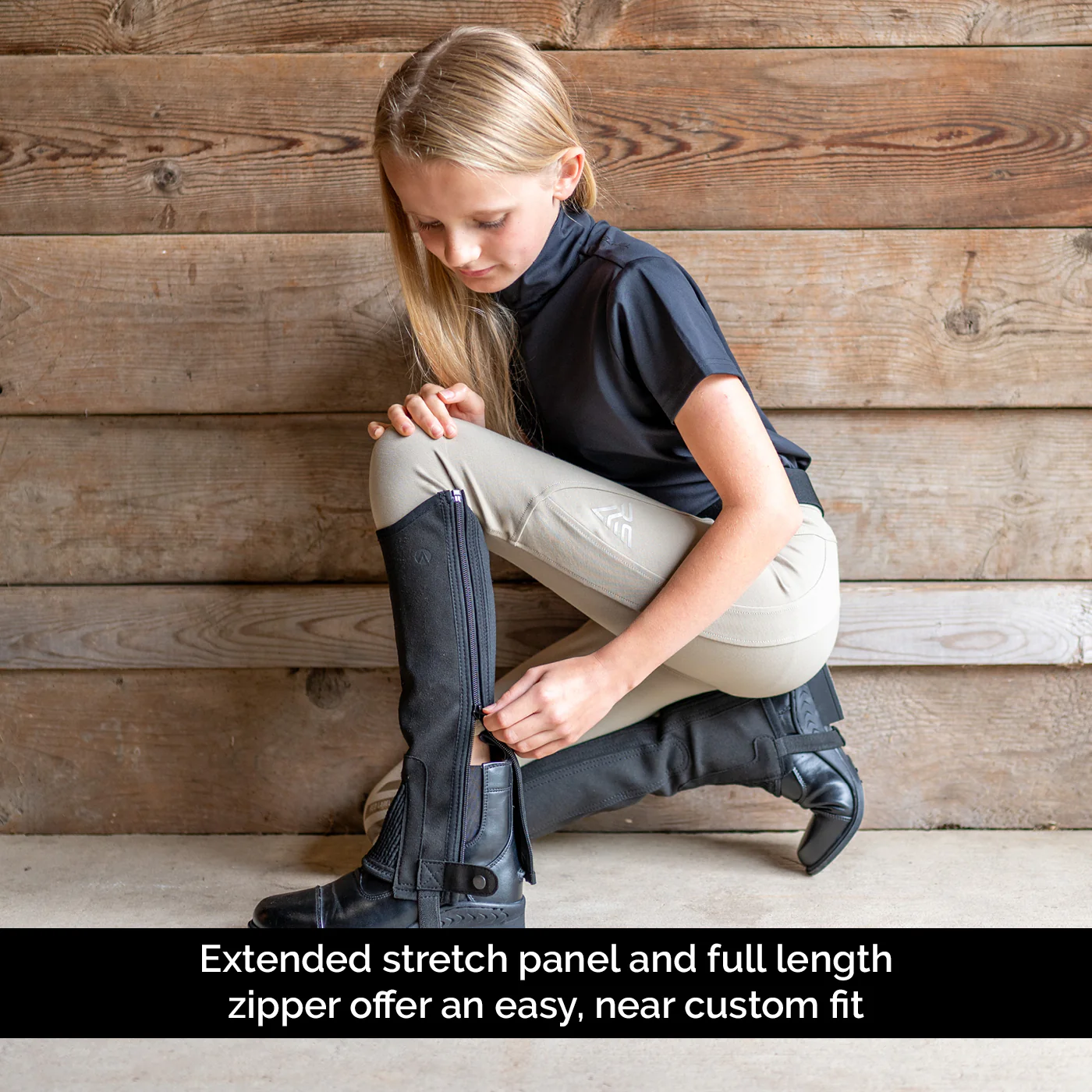 Auken FitMe Triumph Synthetic Half Chaps - Kids' - Image 4