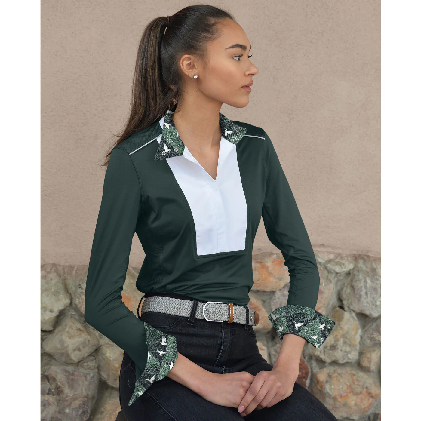 Chestnut Bay SkyCool Liberty Long Sleeve Show Shirt - Image 3