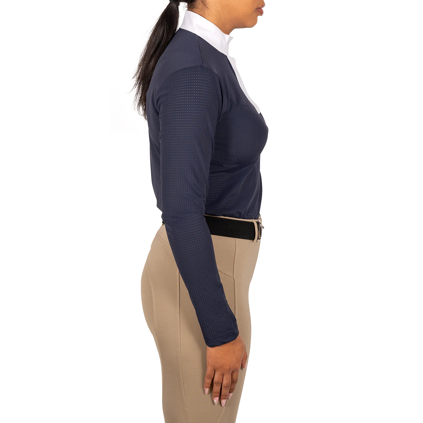 Elation Platinum Sicily Perforated Long Sleeve Show Shirt - Image 4