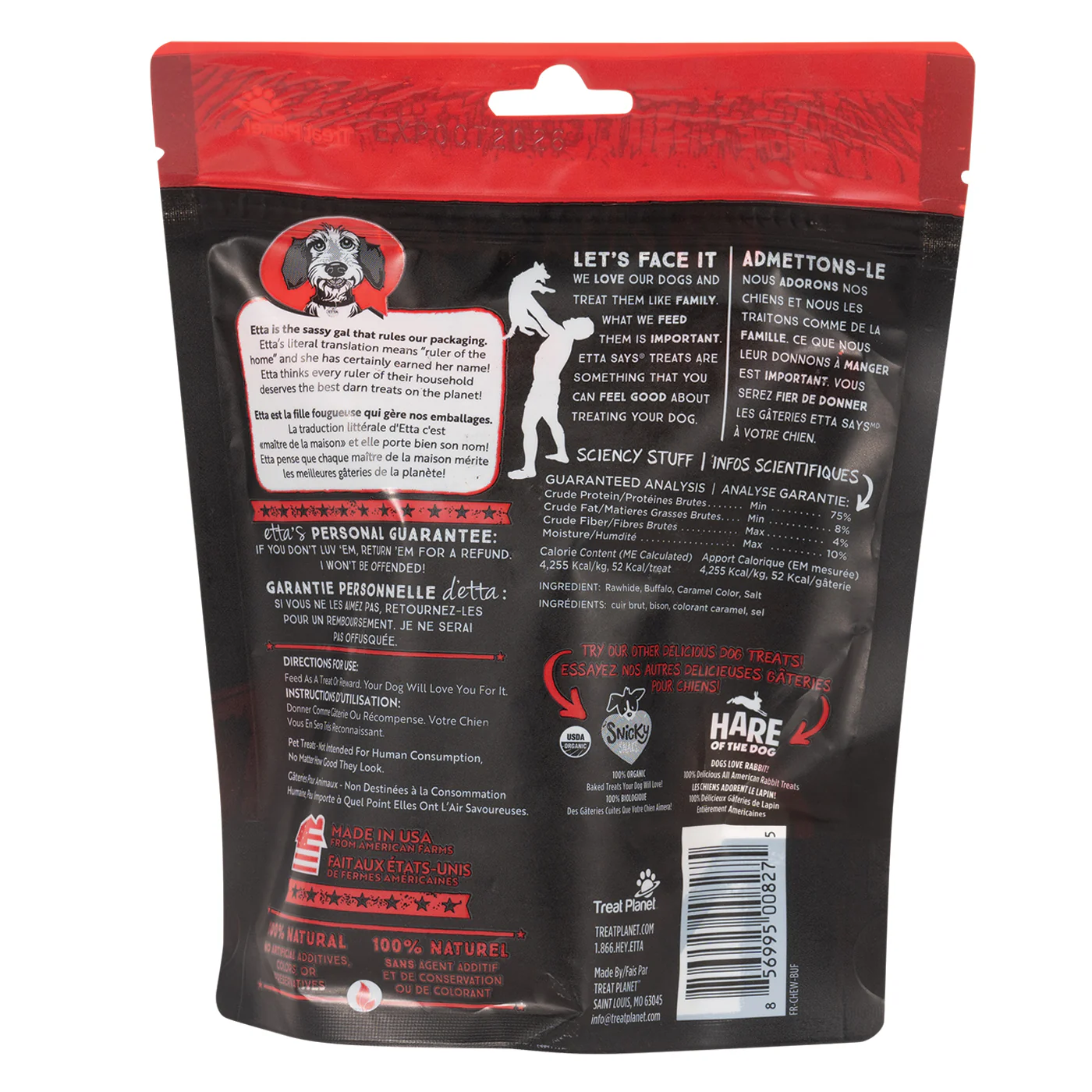 Etta Says! Crunchy Premium Buffalo Dog Chews 127 g - Image 2