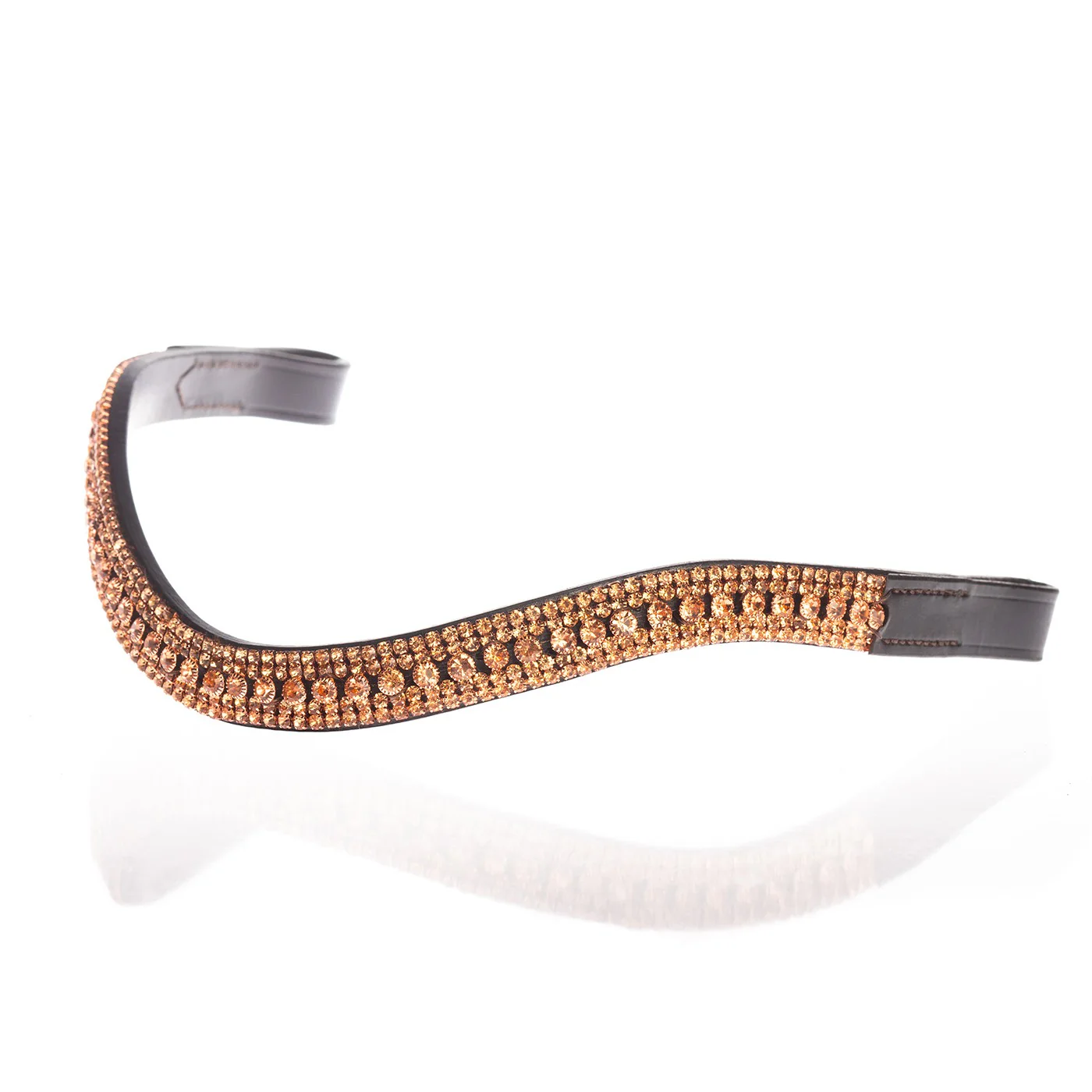FFE Rose Gold Princess Wave Dressage Snaffle Bridle - Image 3