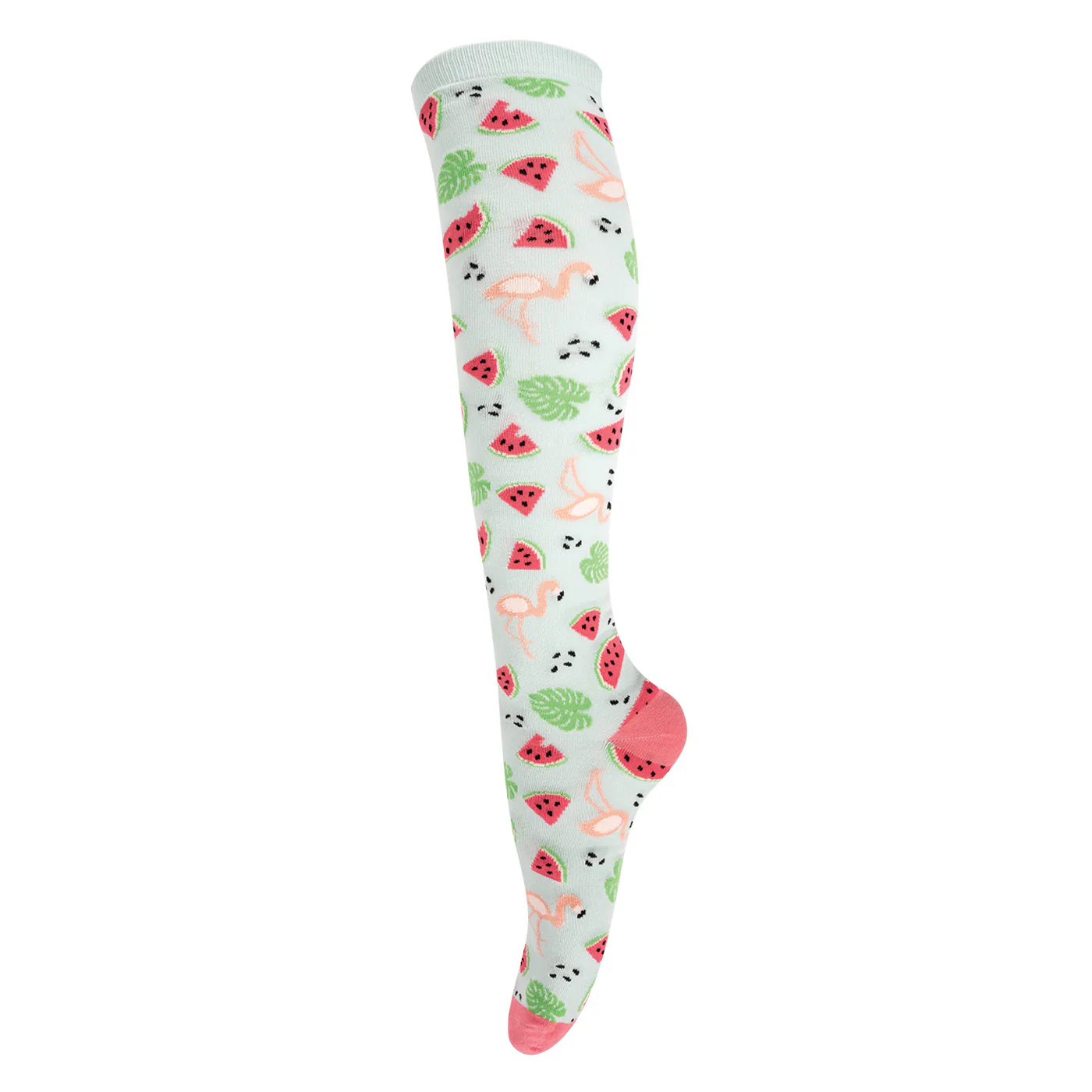 Four White Socks Flamingo Dream Knee High Socks