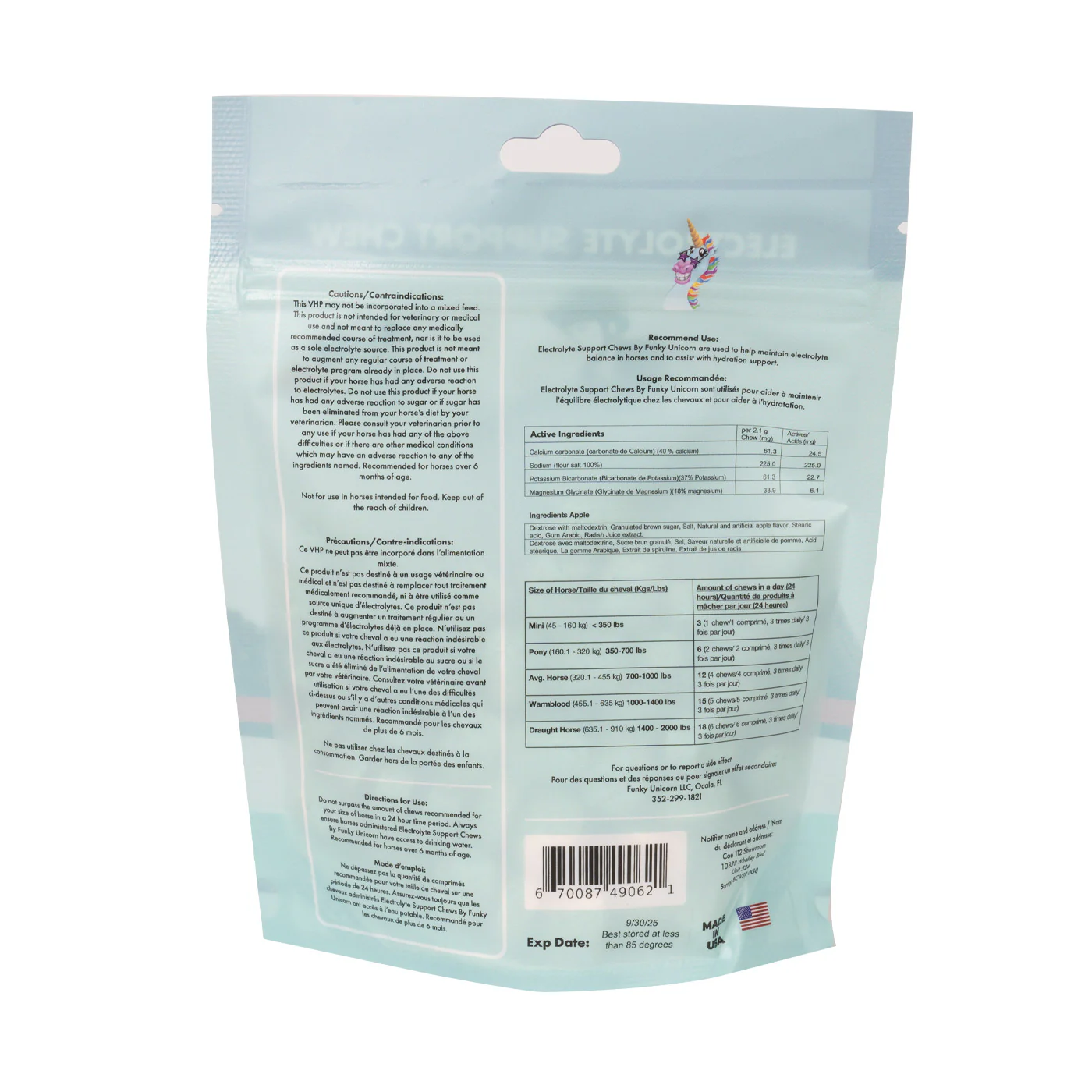 Funky Unicorn Electrolyte Chews Apple 198 g - Image 2