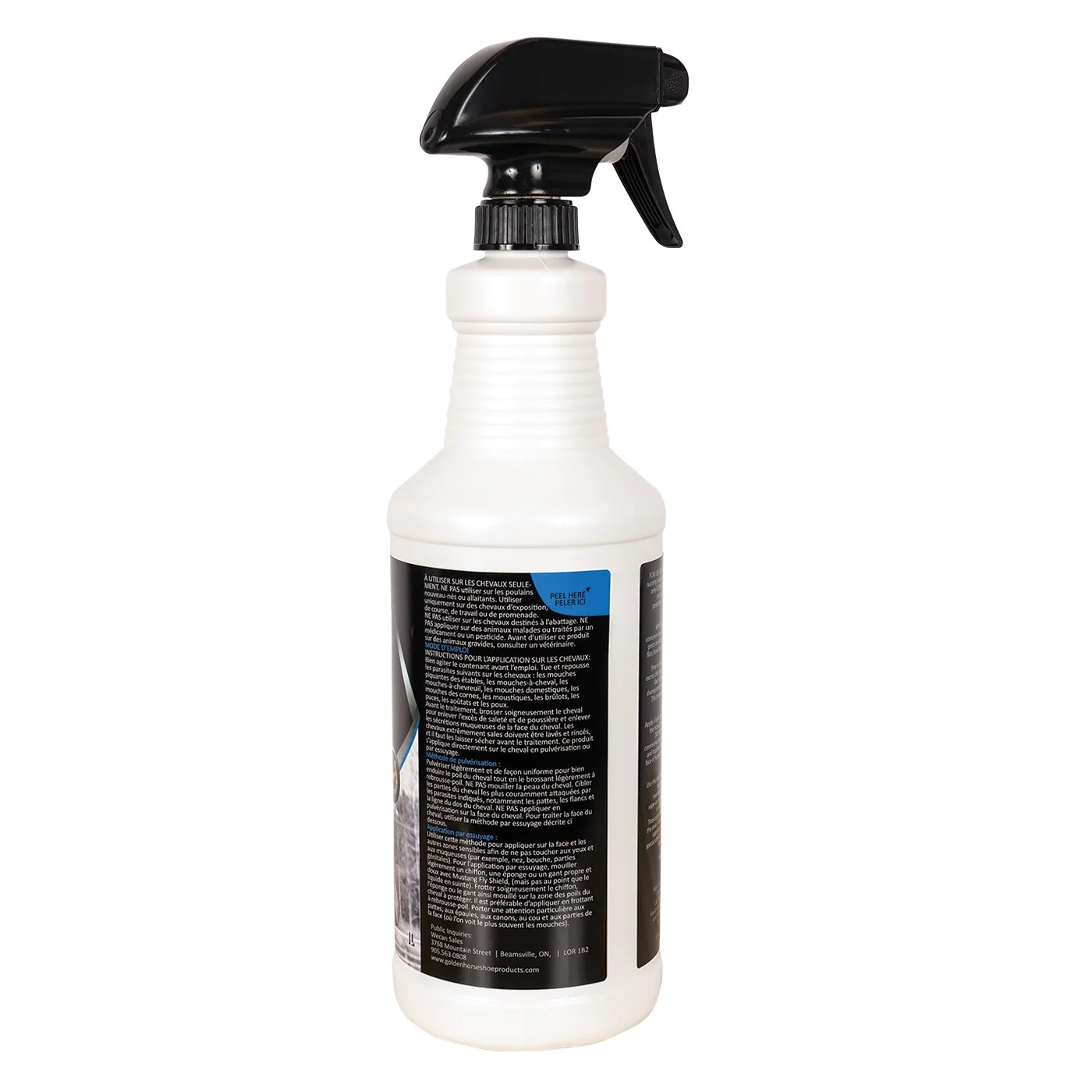 Golden Horseshoe Mustang Fly Shield W/ Sprayer 1 L - Image 2