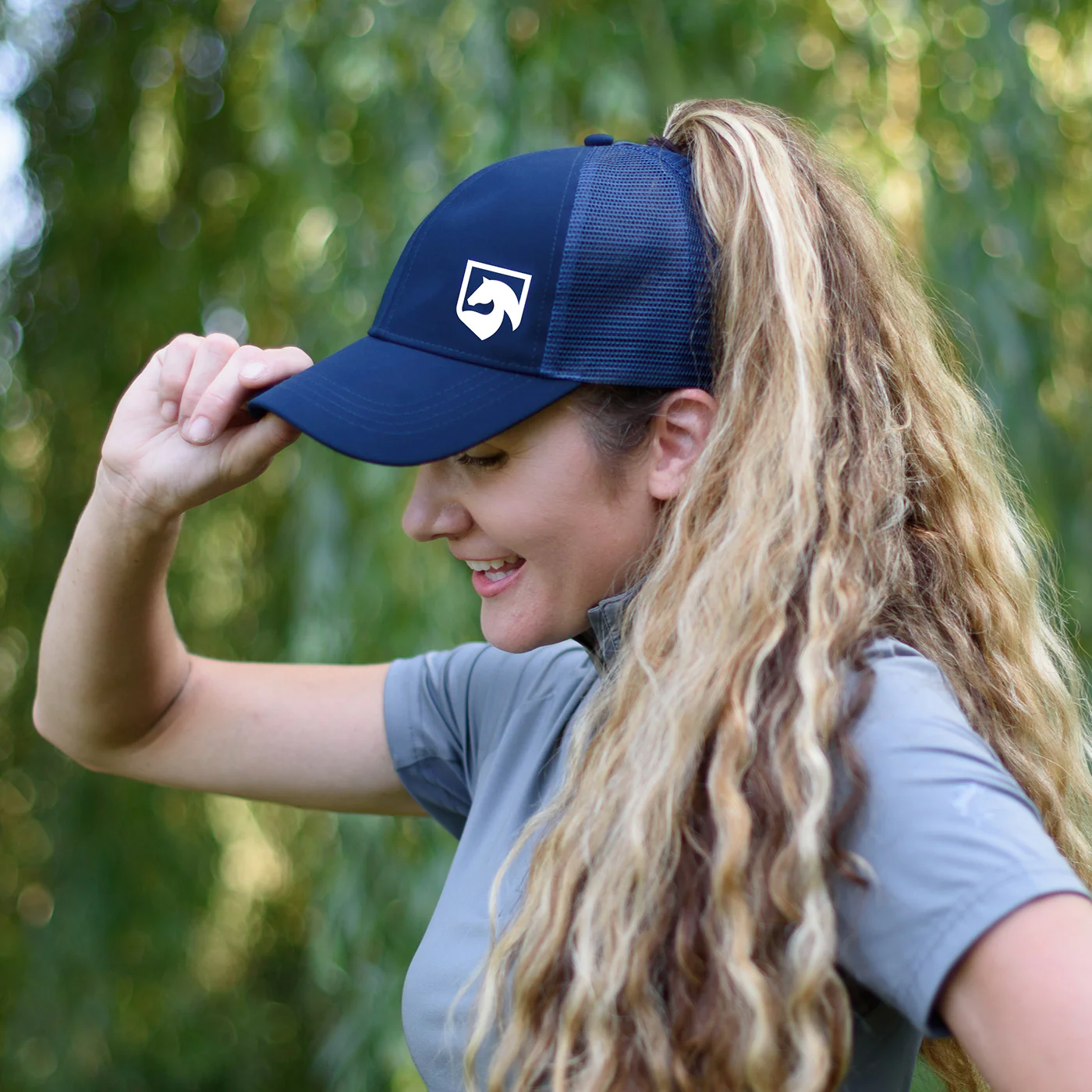 Greenhawk Mesh Back Pony Tail Baseball Cap - Image 3