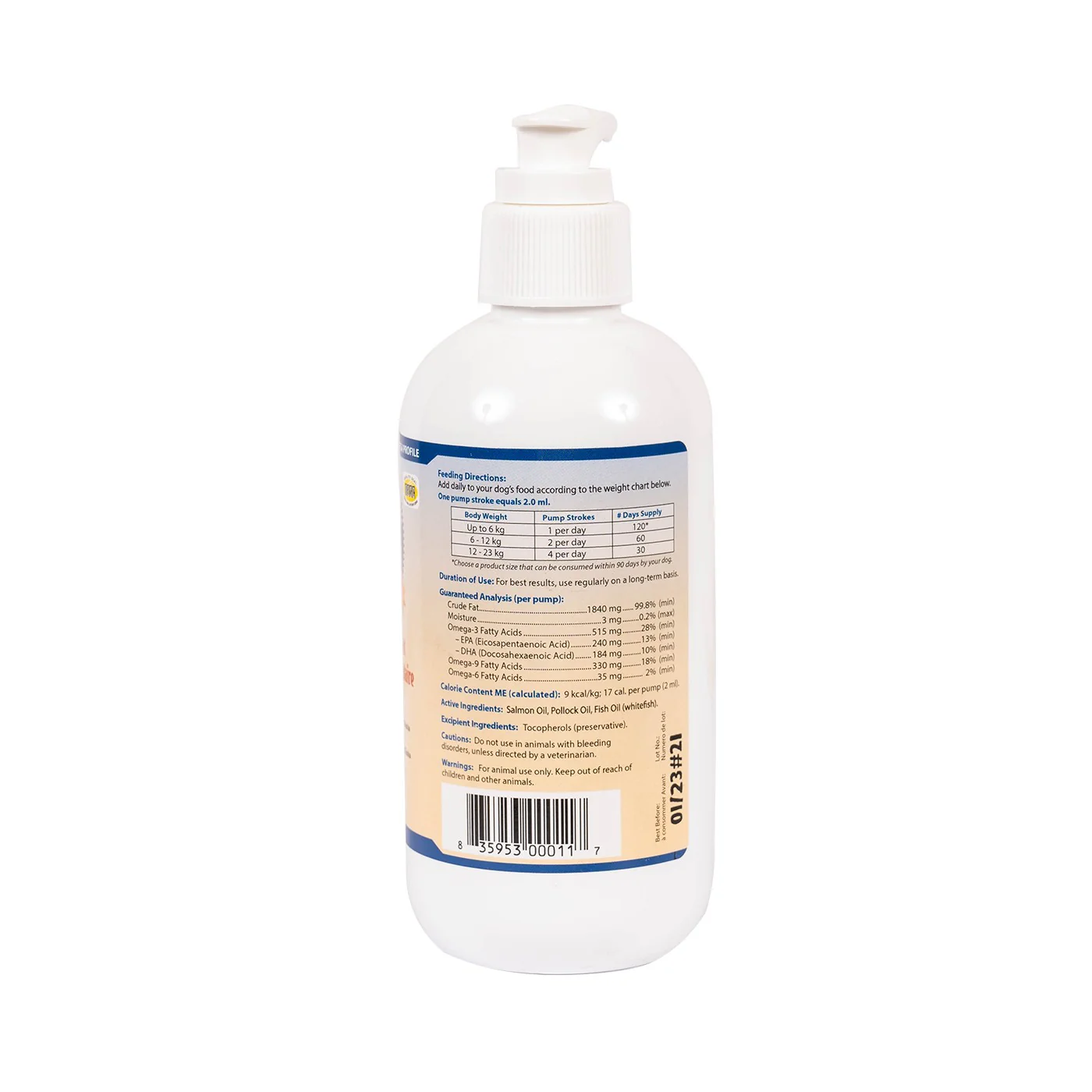 Grizzly Salmon Plus Pump Bottle Pet Supplement 237 mL - Image 2