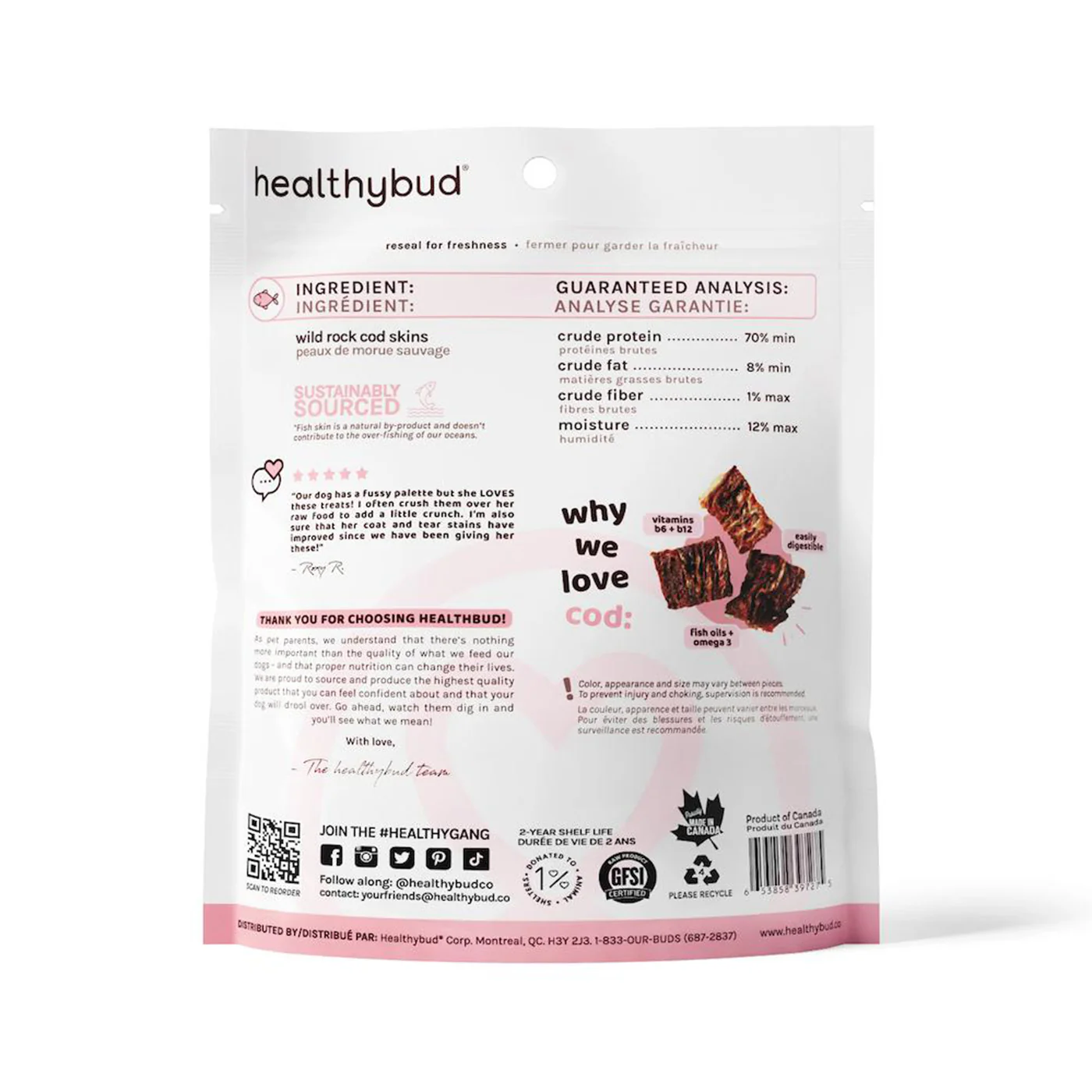 Healthybud Cod Skins Dog Treats 79 g - Image 2