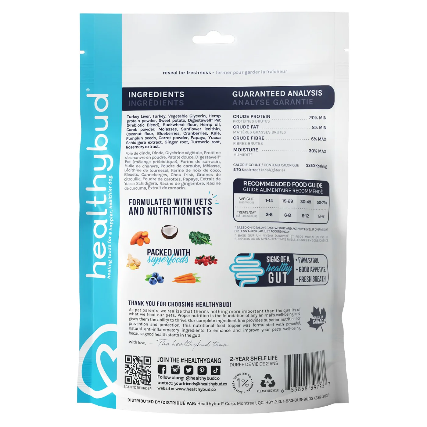 Healthybud Gut Booster Dog Supplement 130 g - Image 2