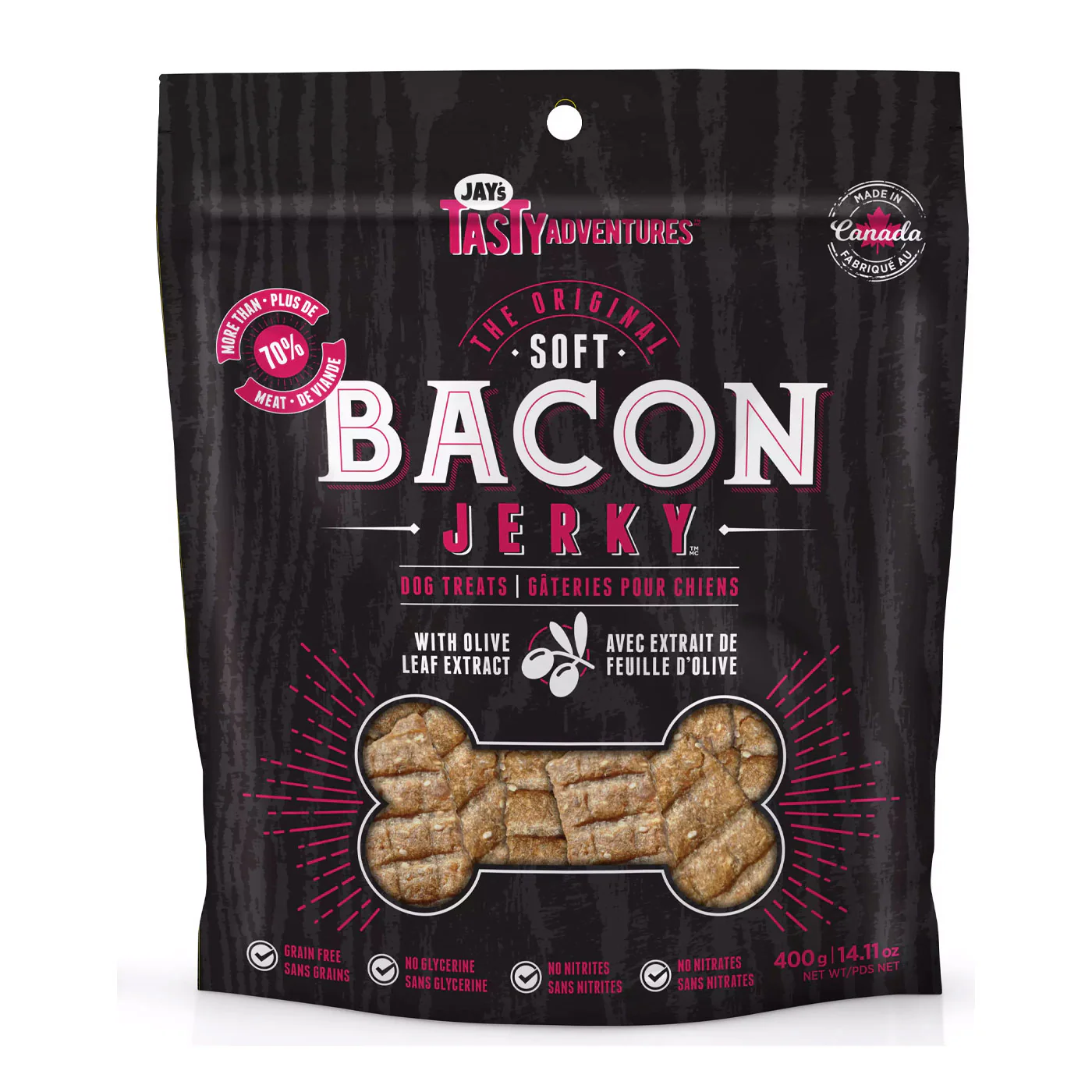 Jay's Tasty Adventures Original Bacon Jerky 400 g