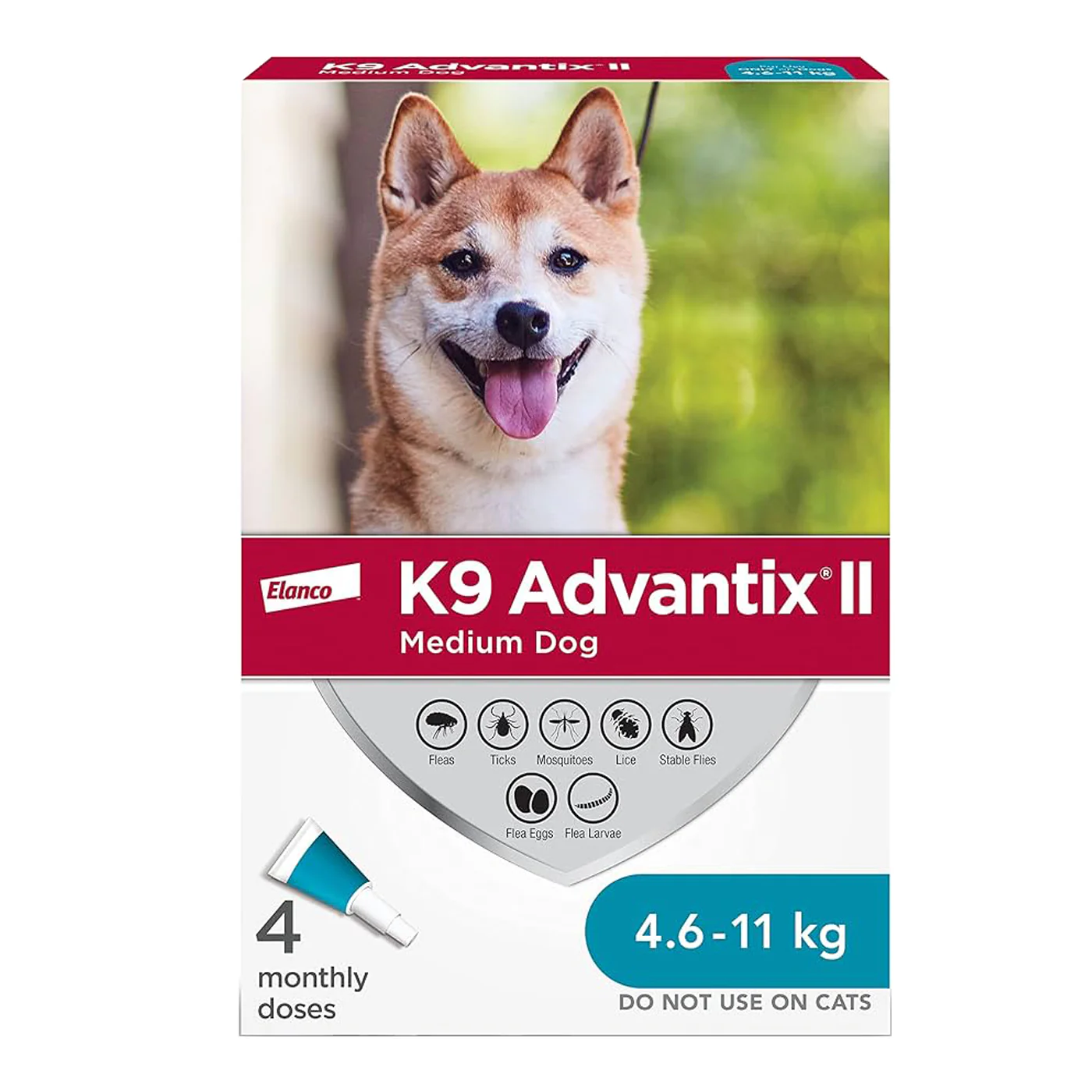 K9 Advantix II Flea & Tick Treatment for Dogs 4.6 to 11 kg - 4 Doses