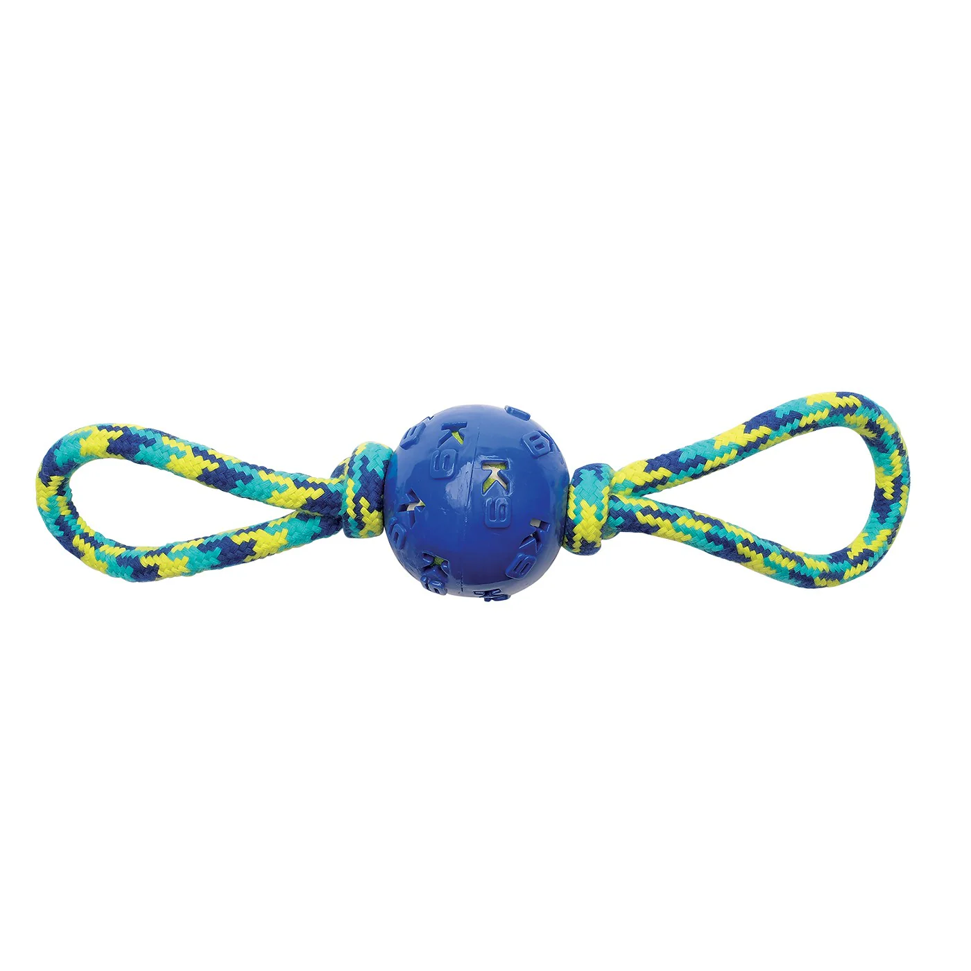 K9 Fitness by Zeus Ball Double Tug W/ TPR Encased Tennis Ball