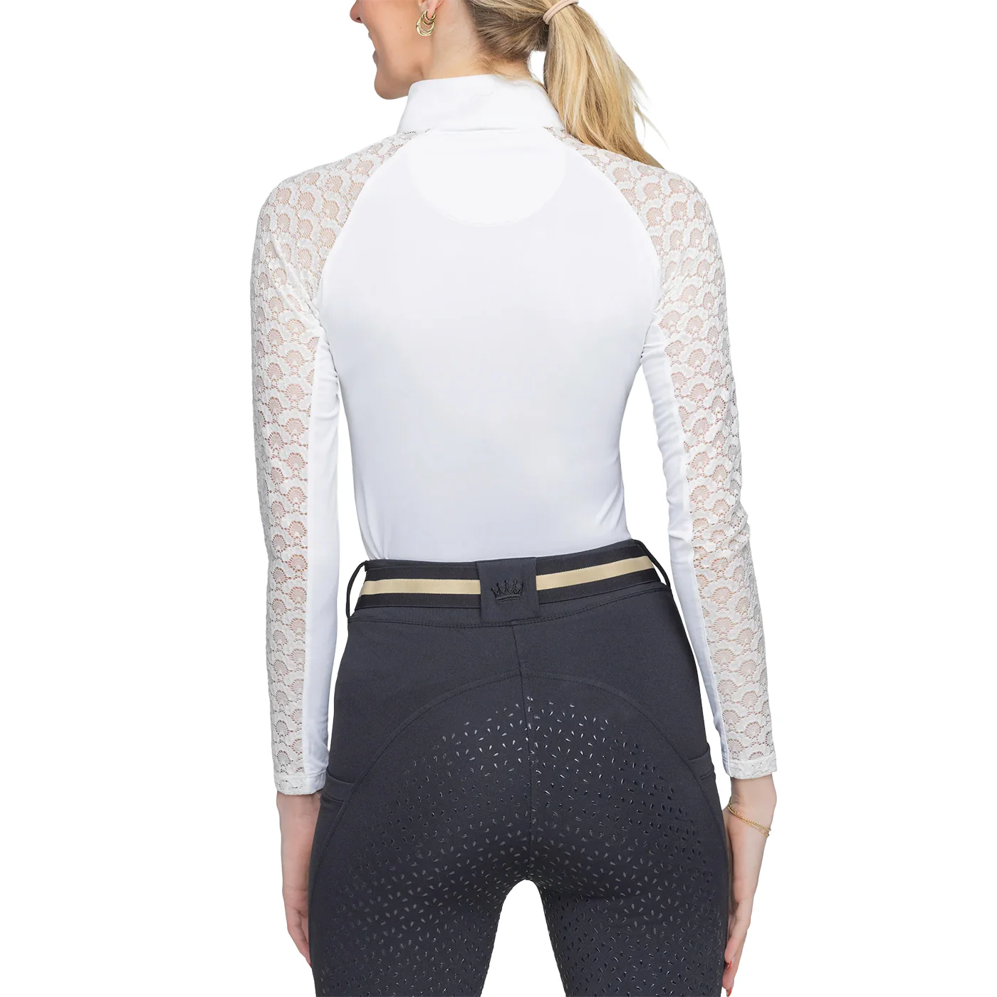 Kastel Denmark Long Sleeve Lace Trim Shirt - Image 4