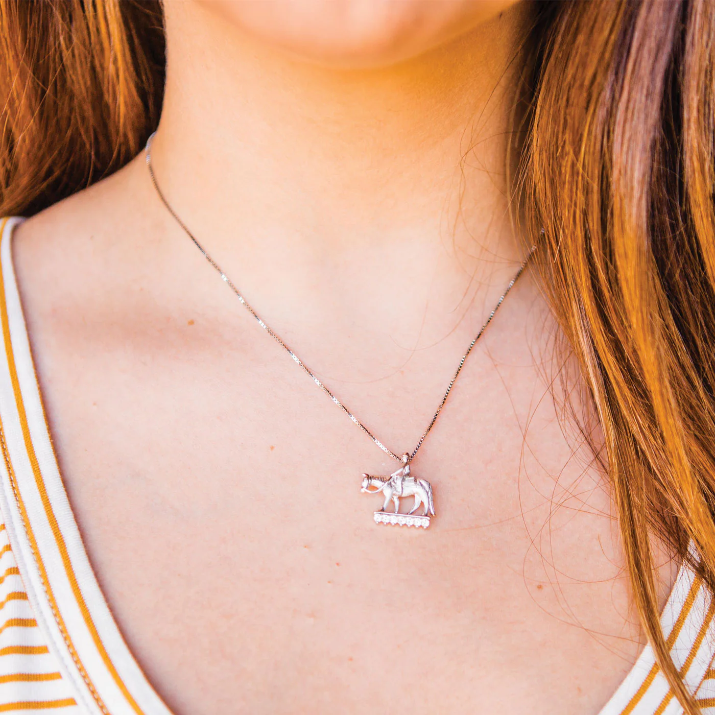 Kelly Herd Small Western Pleasure Horse Pendant - Image 2