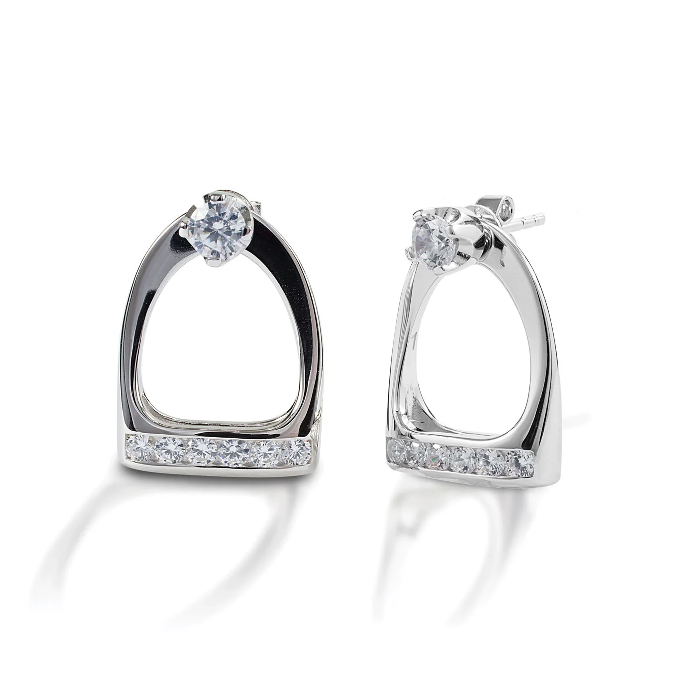 Kelly Herd Stud Earrings W/ Large English Stirrup Jackets