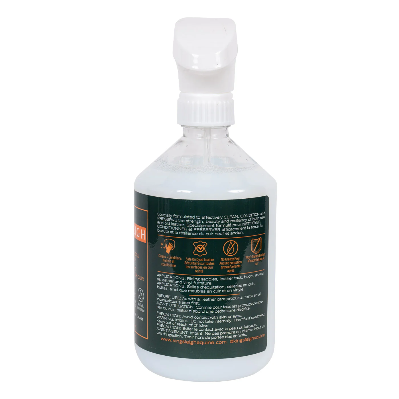 Kingsleigh Equine Leather Cleaner & Conditioner 500 mL - Image 2