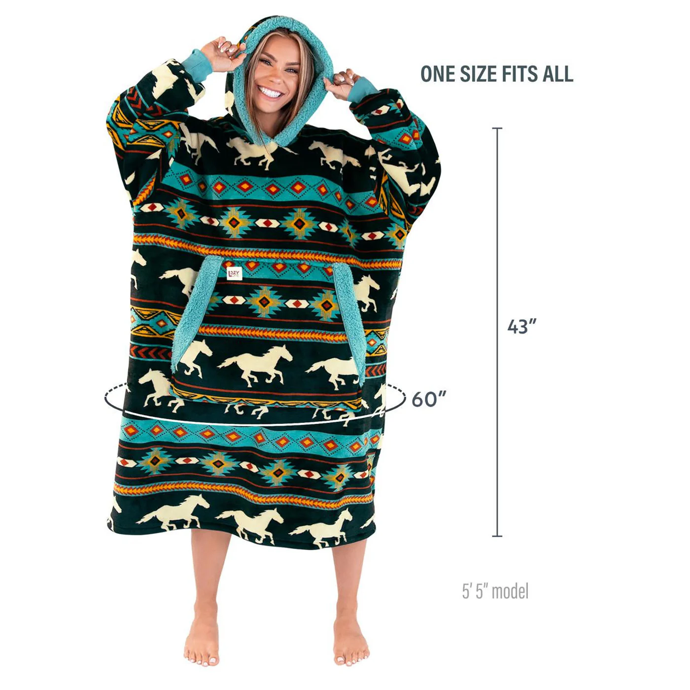 Lazy One Blanket Hoodie - Image 3