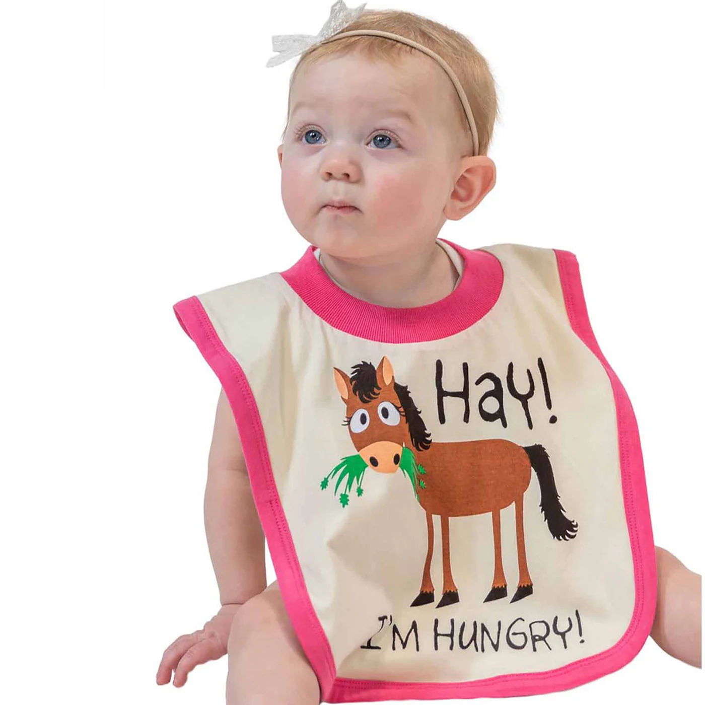 Lazy One Hay I'm Hungry Infant Bib - Image 2
