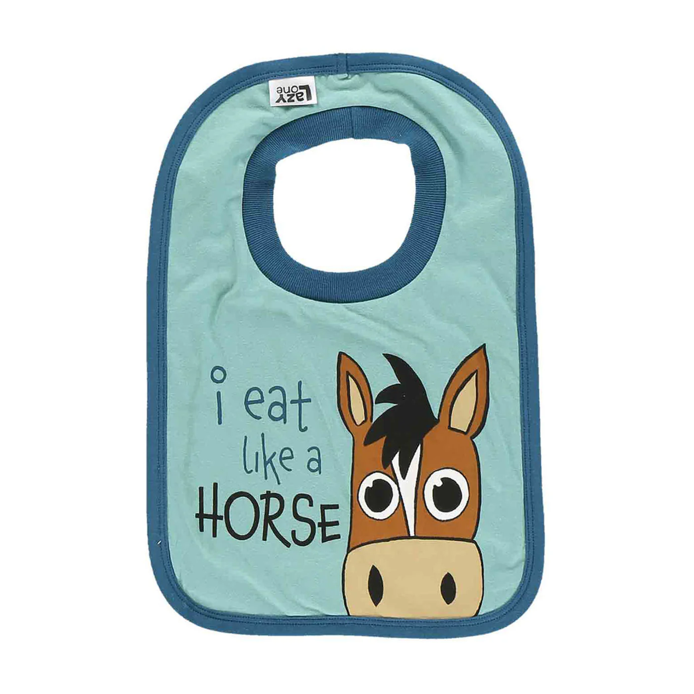 Lazy One I Eat Like A Horse Infant Bib