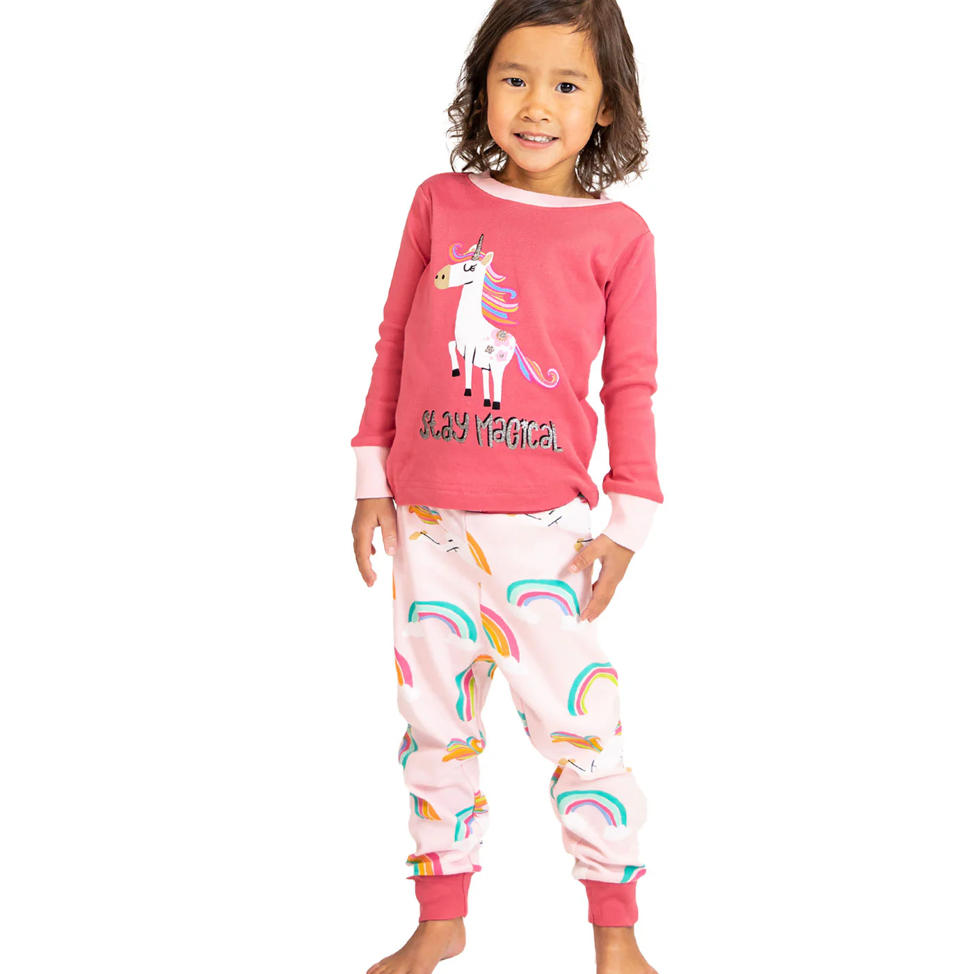 Lazy One Magical Unicorn Long Sleeve Pajama Set - Kids' - Image 2