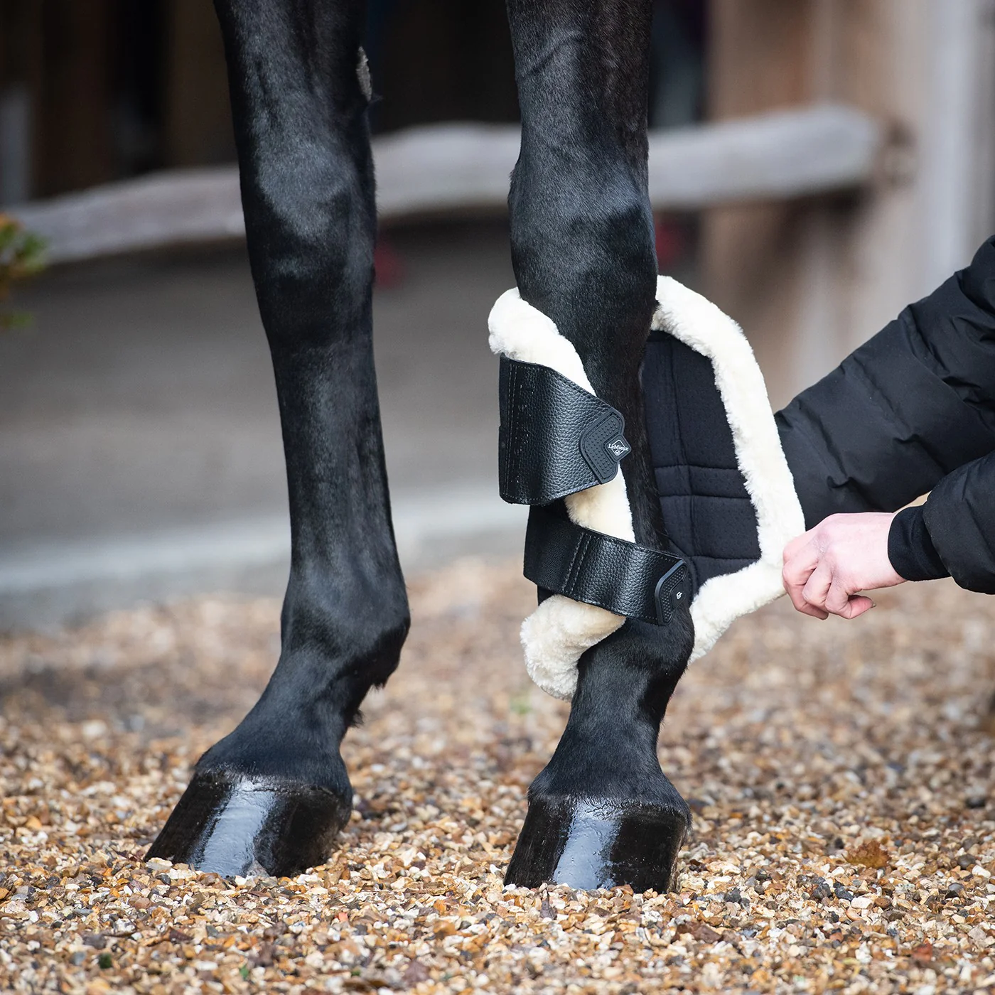LeMieux Fleece Edged Mesh Brushing Boots - Image 4
