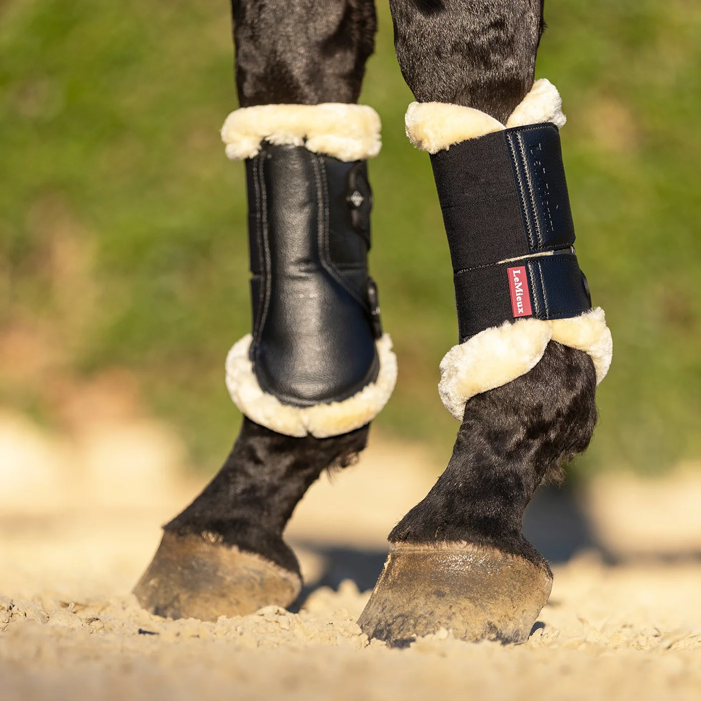 LeMieux Fleece Edged Mesh Brushing Boots - Image 5