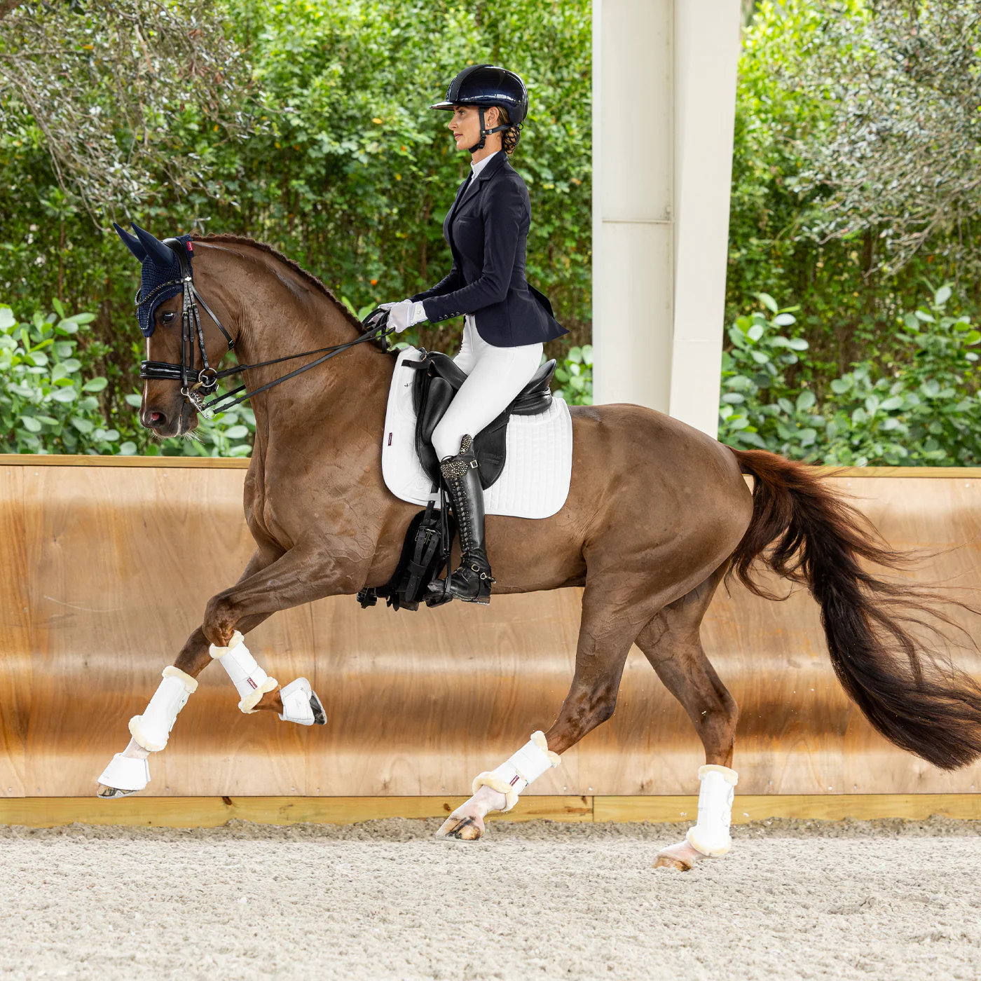 LeMieux ProSorb Plain Two Pocket Dressage Saddle Pad - Image 4