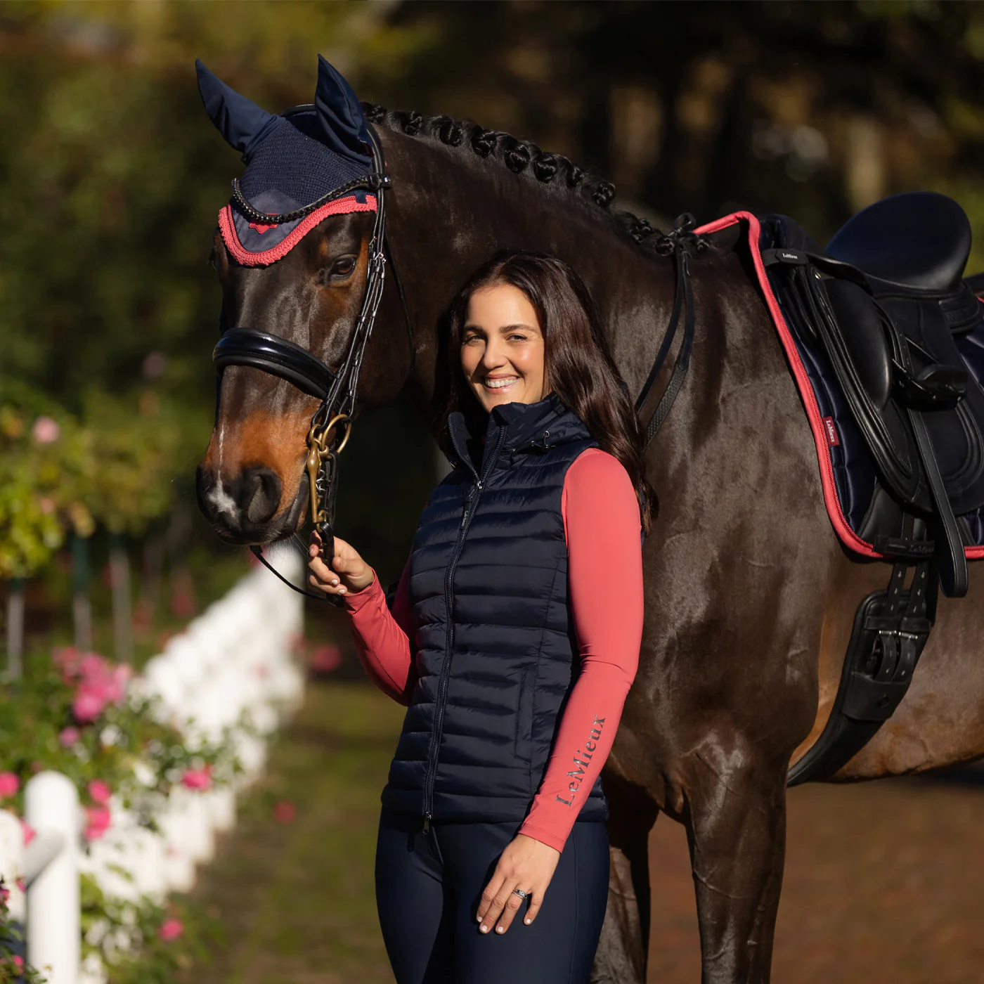 LeMieux Rose Hooded Puffer Vest - Image 4