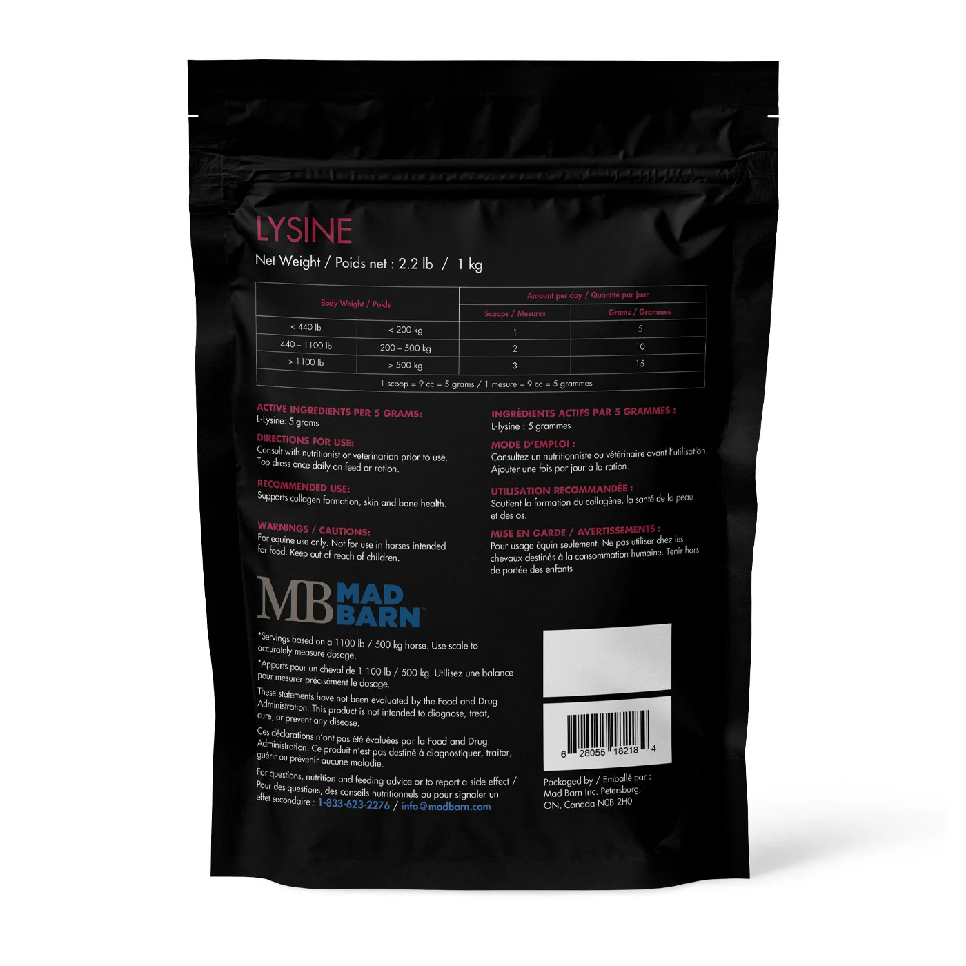 Mad Barn L-Lysine 1 kg - Image 2