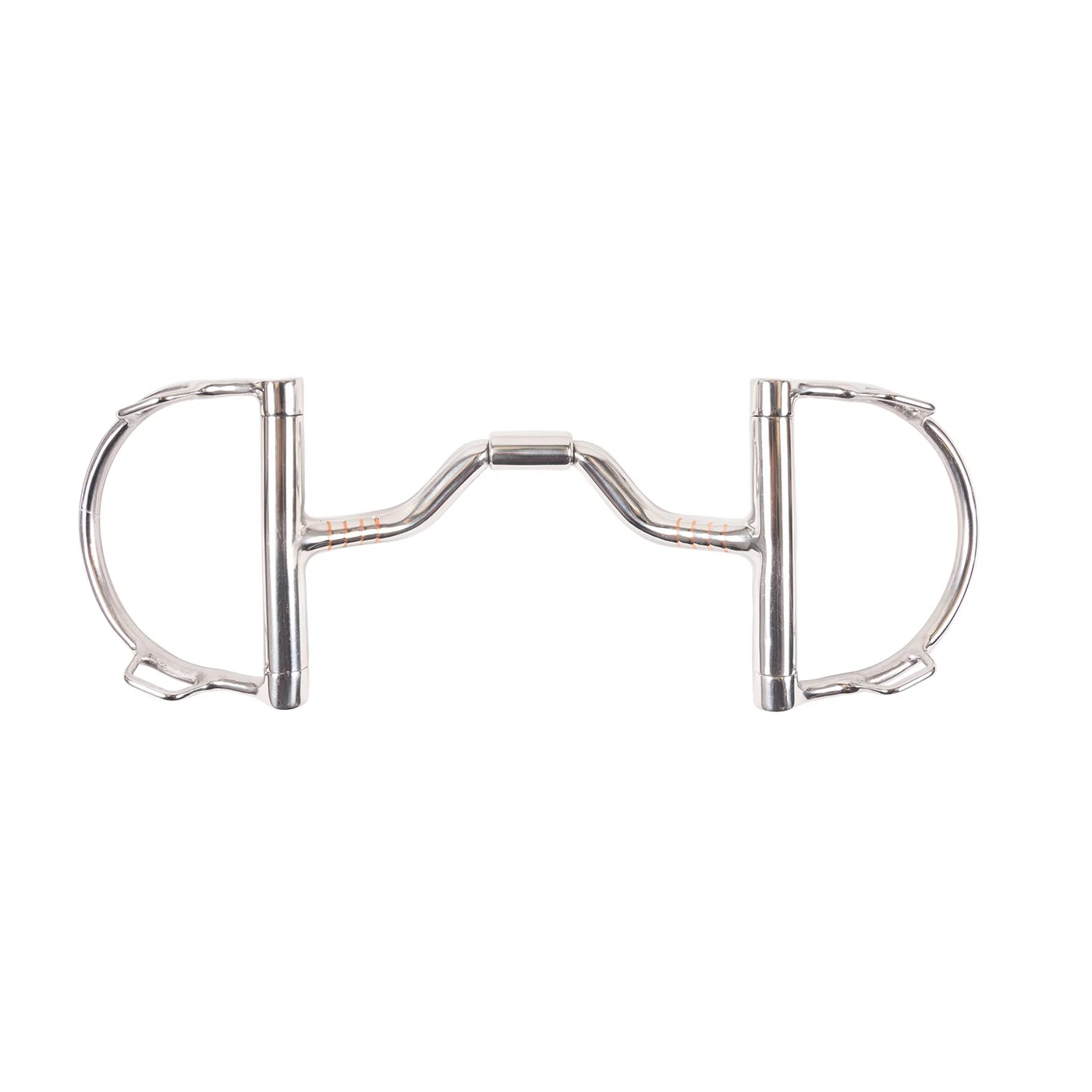 Metalab Copper Inlay Ported Dee Ring Snaffle Bit W/ Hooks - Image 2