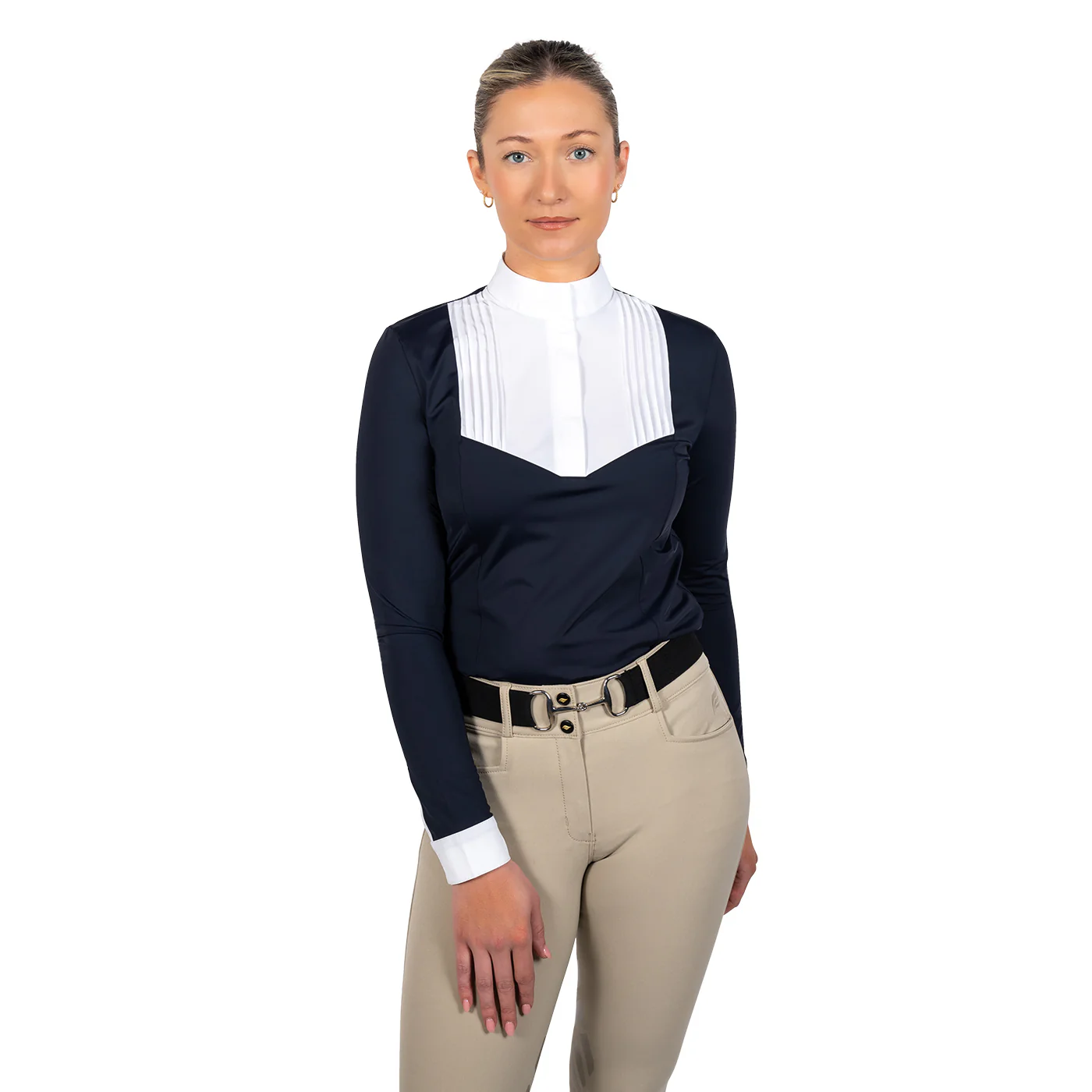 Nikara Emilia Pleat Bib Long Sleeve Show Shirt - Image 21