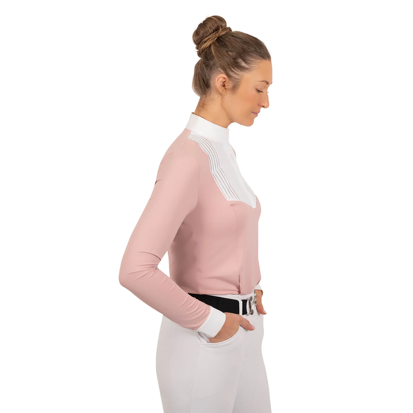 Nikara Emilia Pleat Bib Long Sleeve Show Shirt - Image 4