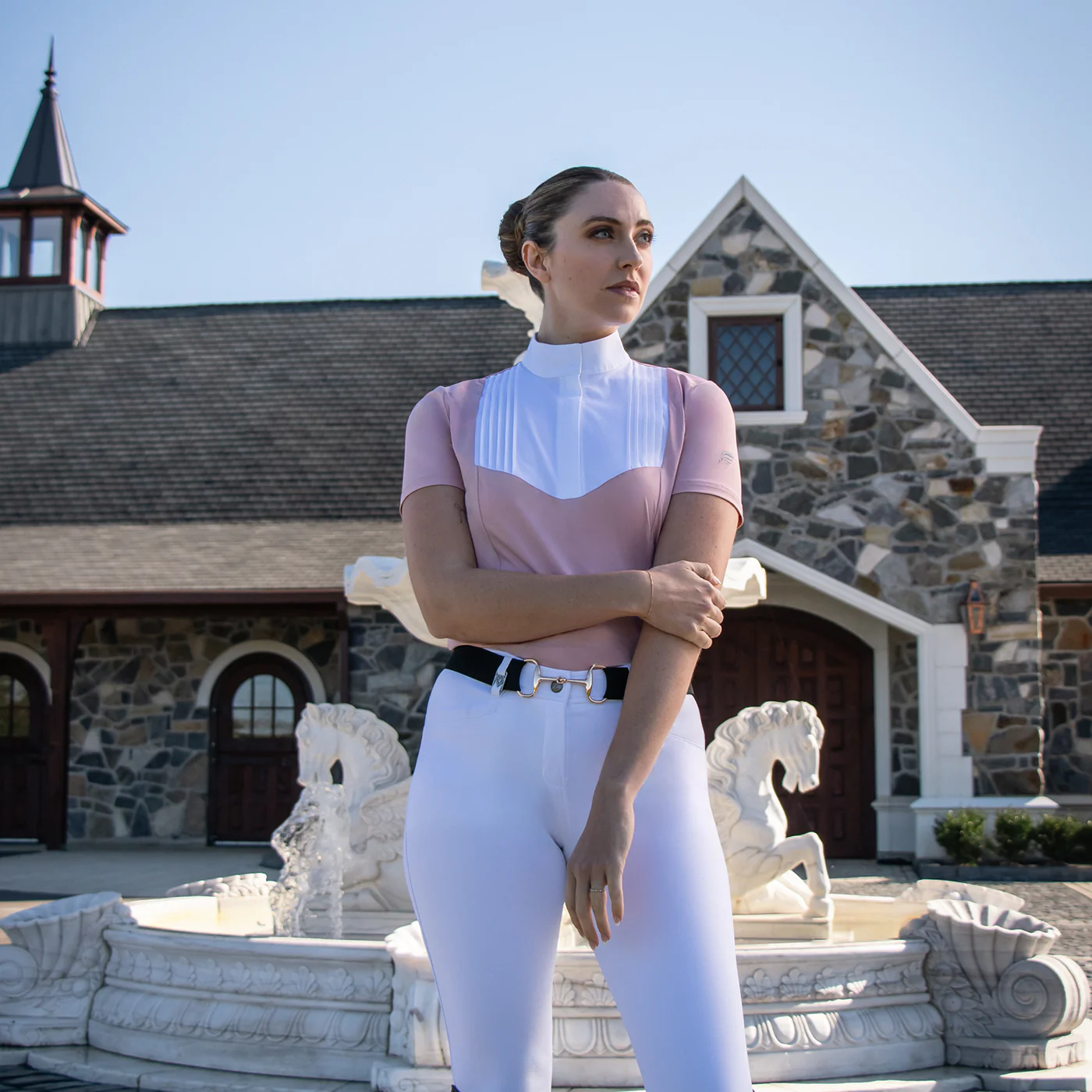 Nikara Emilia Pleat Bib Short Sleeve Show Shirt - Image 11
