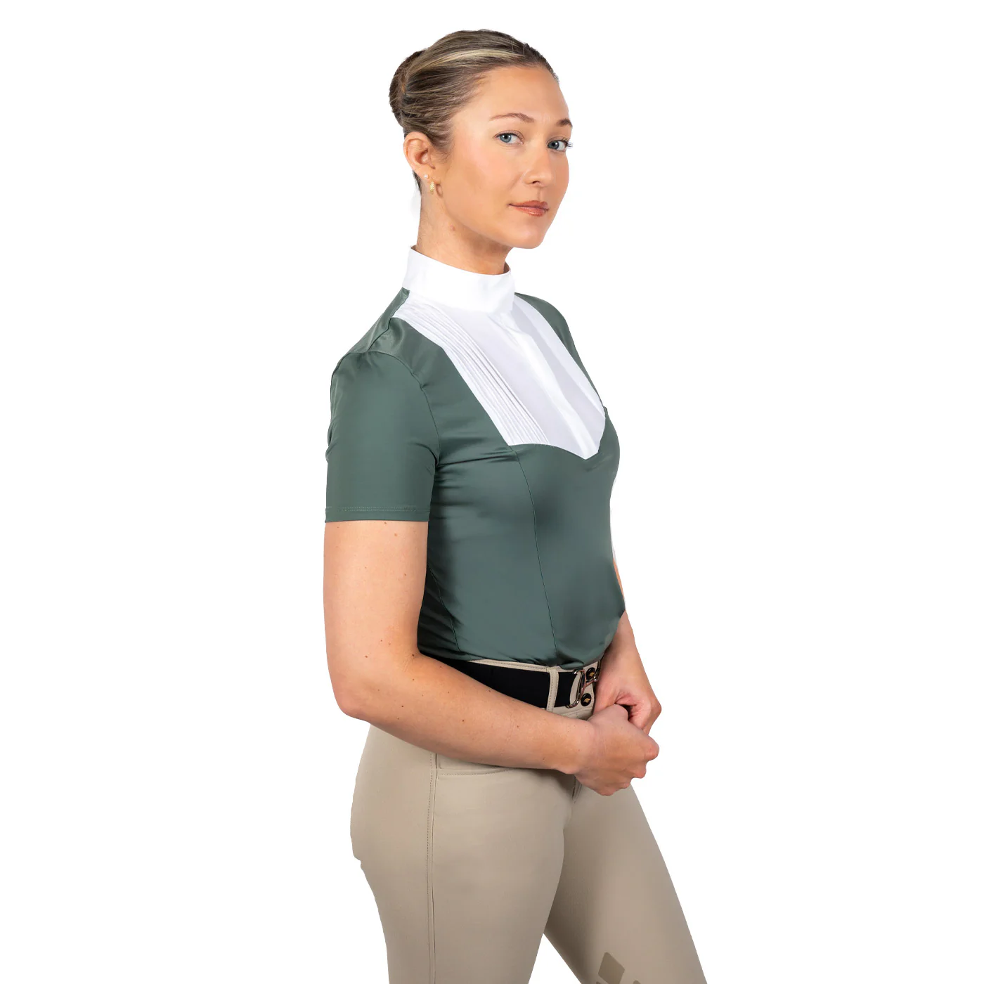 Nikara Emilia Pleat Bib Short Sleeve Show Shirt - Image 18