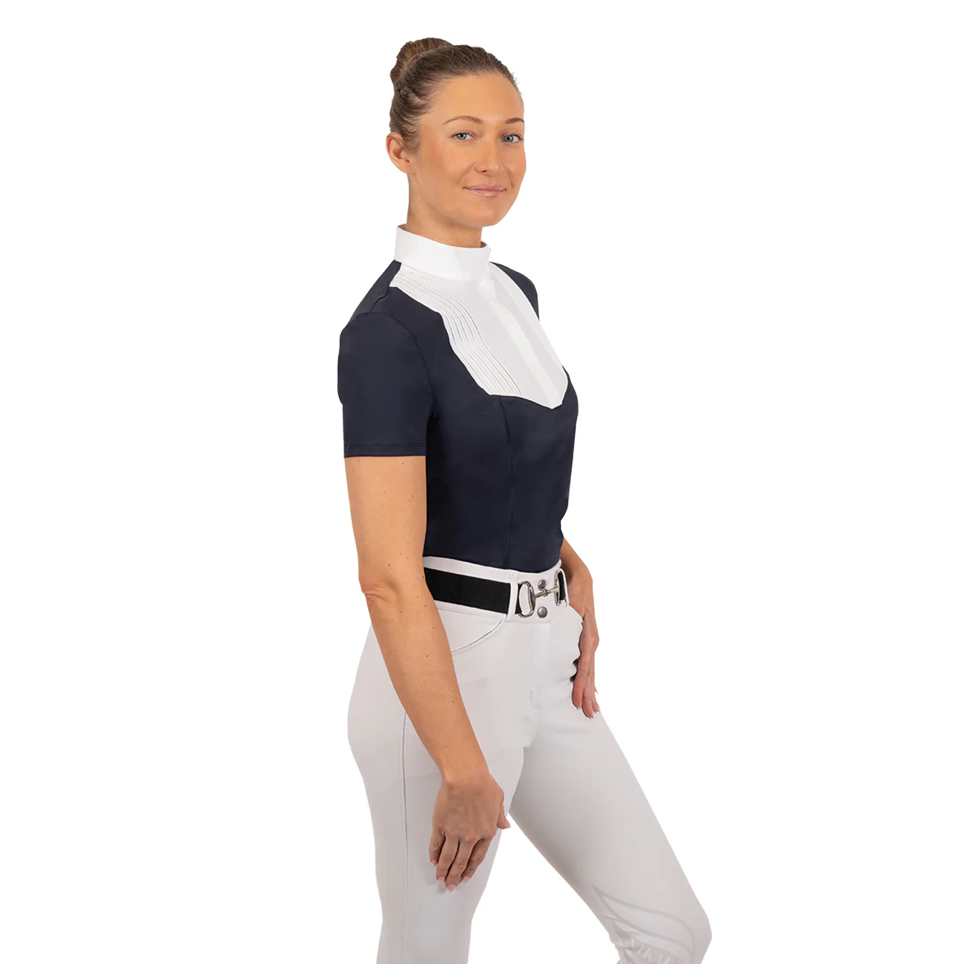 Nikara Emilia Pleat Bib Short Sleeve Show Shirt - Image 27