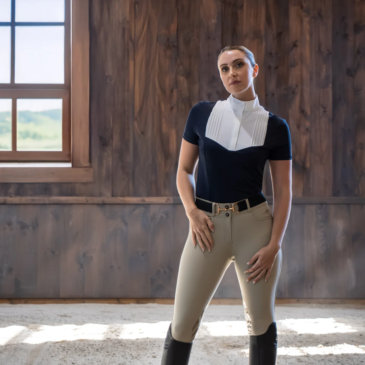 Nikara Emilia Pleat Bib Short Sleeve Show Shirt - Image 35