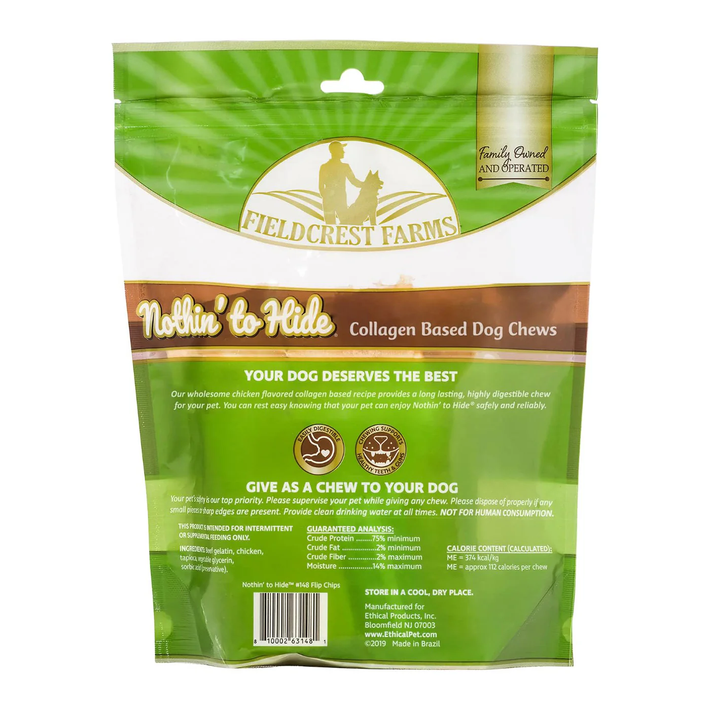 Nothin' to Hide Chicken Flip Chips Dog Chews - 8 Pack - Image 2