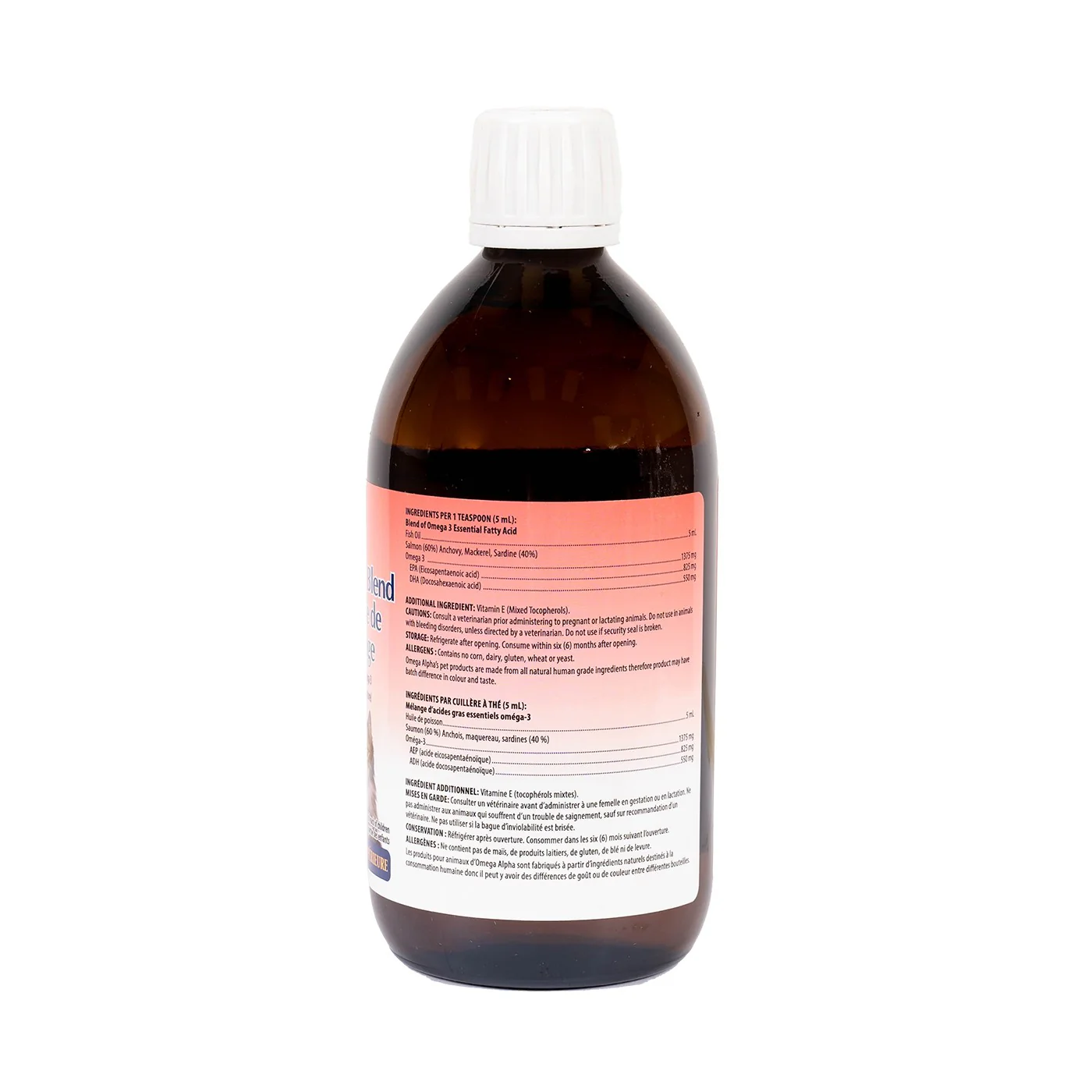 Omega Alpha Wild Salmon Oil Blend Pet Supplement 500 mL - Image 2