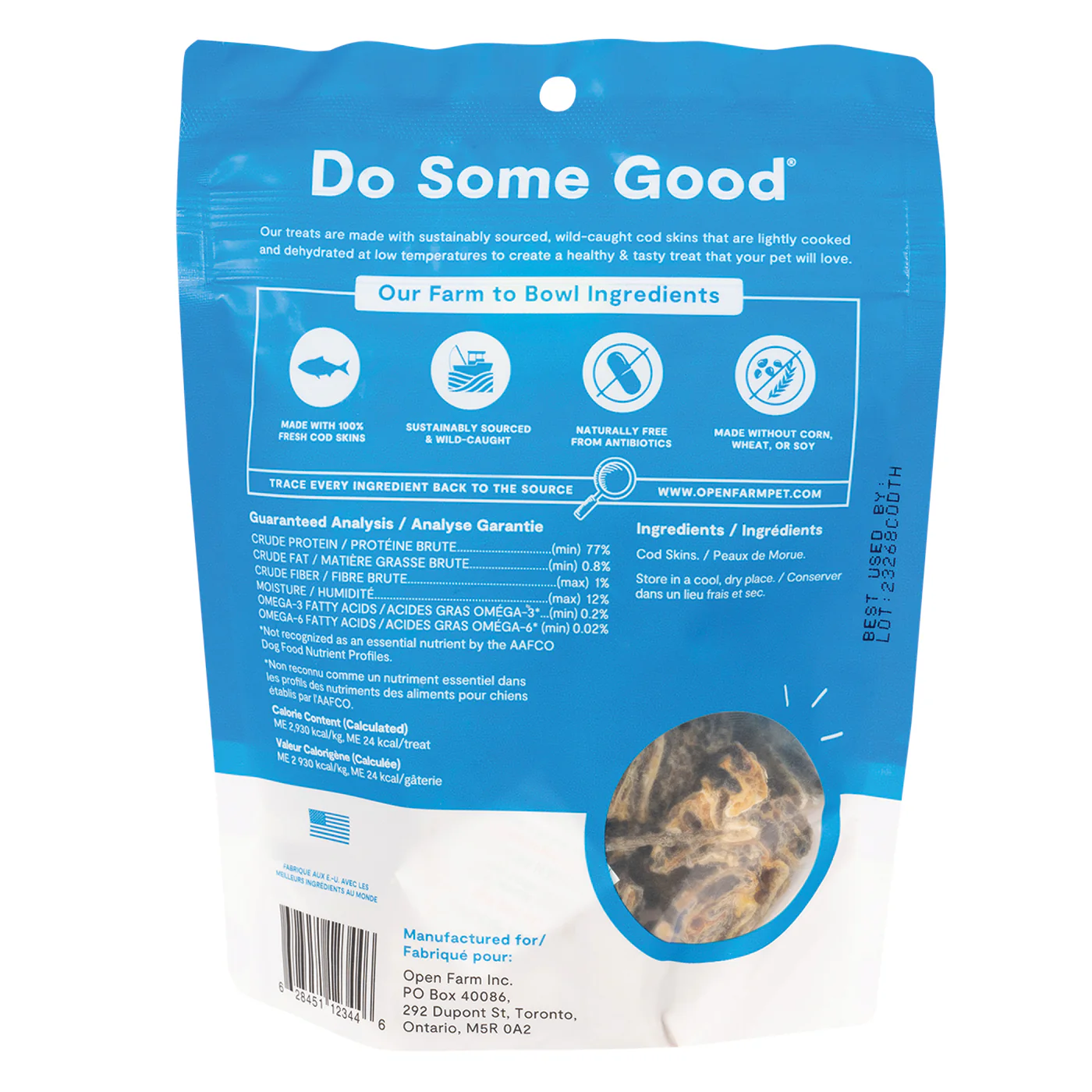 Open Farm Dehydrated Cod Skins Dog Treats 63 g - Image 2