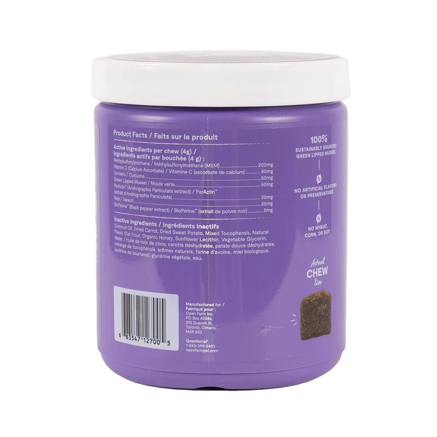 Open Farm Hip & Joint Chews Dog Supplement 90 Count - Image 3