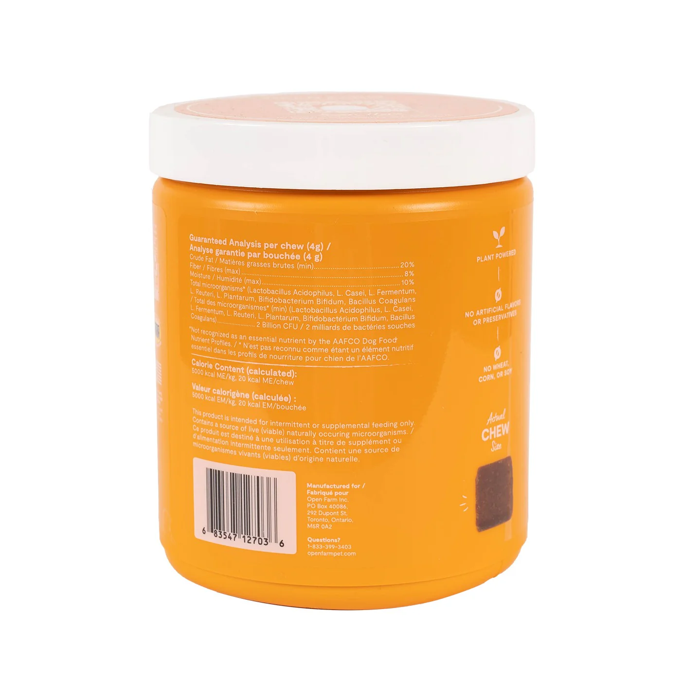 Open Farm Probiotic Chews Dog Supplement 90 Count - Image 3