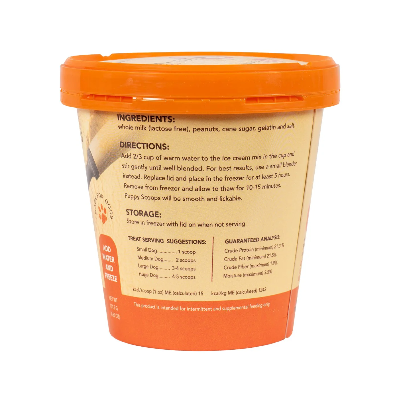 Puppy Cake Hoggin' Dogs Peanut Butter Ice Cream Mix 132 g - Image 2