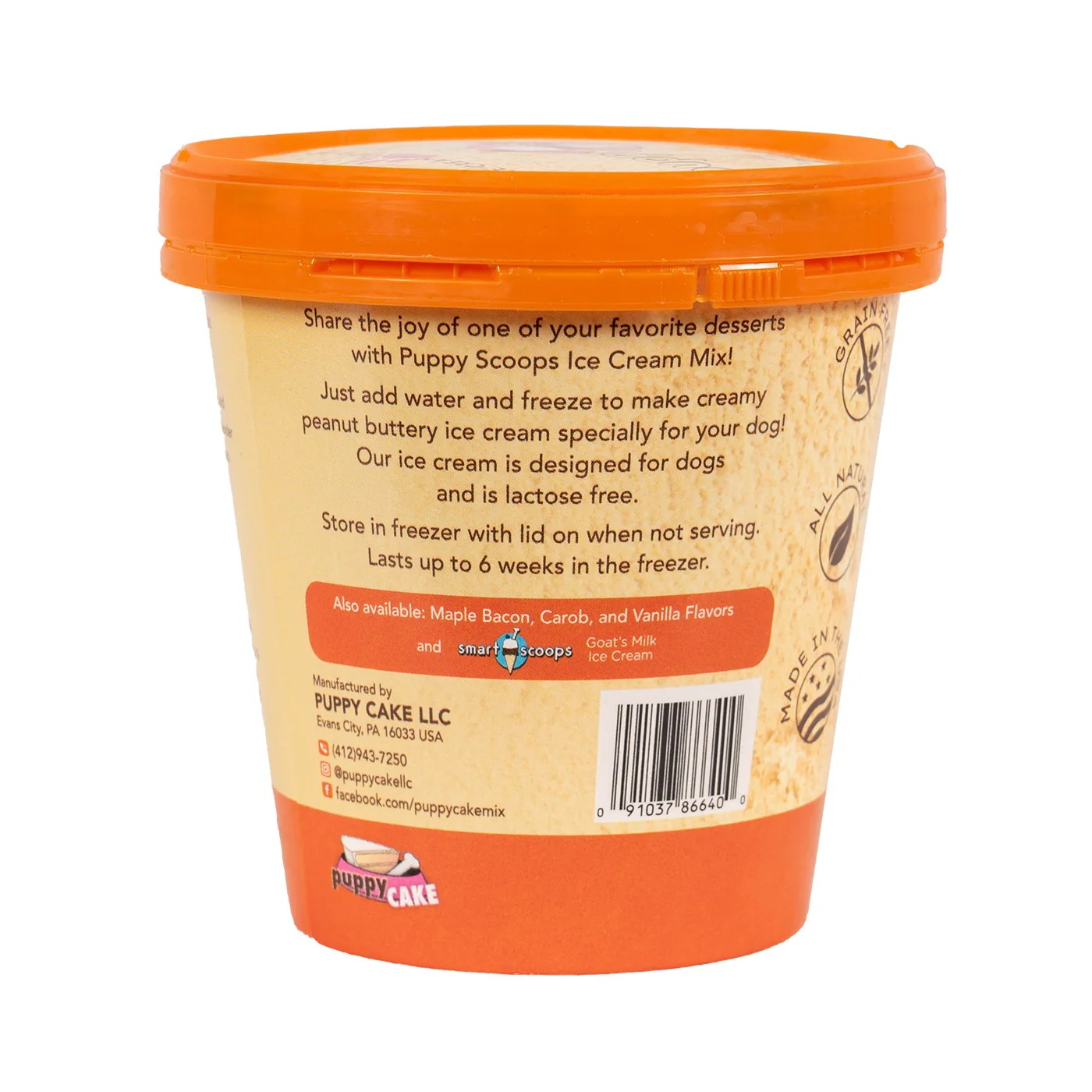 Puppy Cake Hoggin' Dogs Peanut Butter Ice Cream Mix 132 g - Image 3