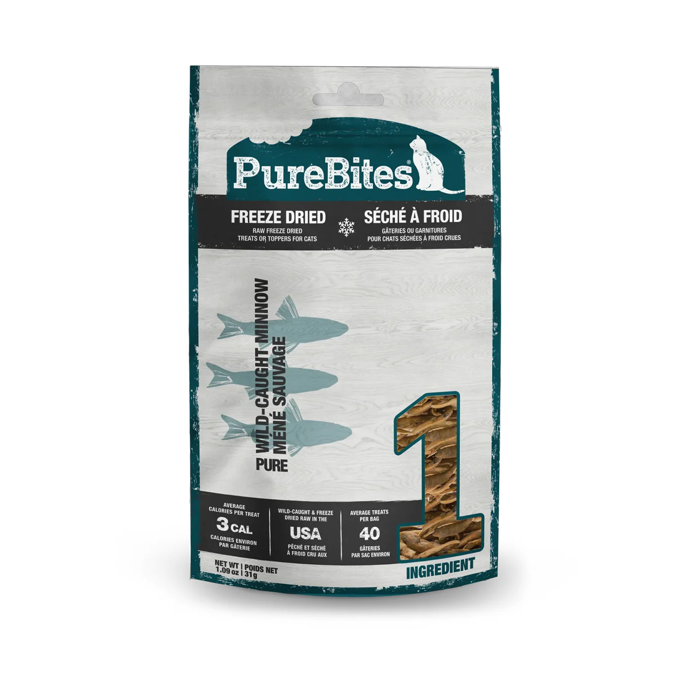 PureBites Freeze Dried Minnows Cat Treats 31 g