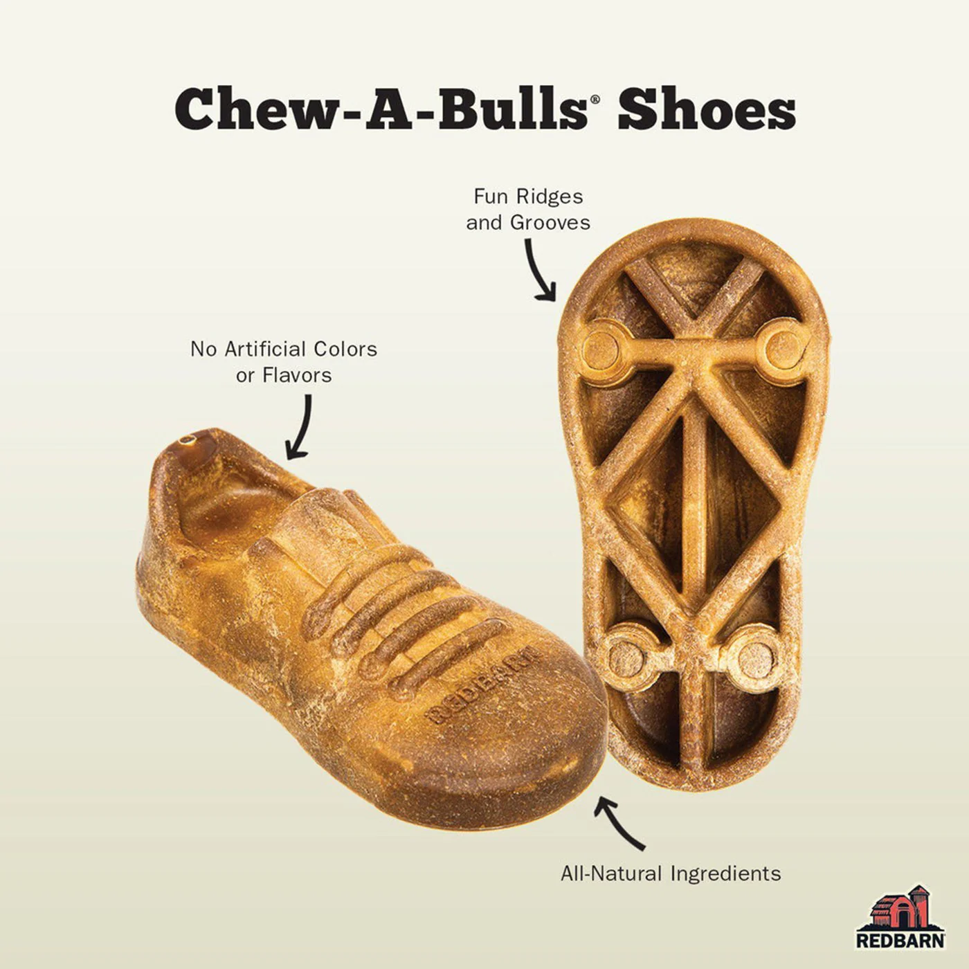 Redbarn Chew-A-Bulls Shoes Dog Chew - Image 2