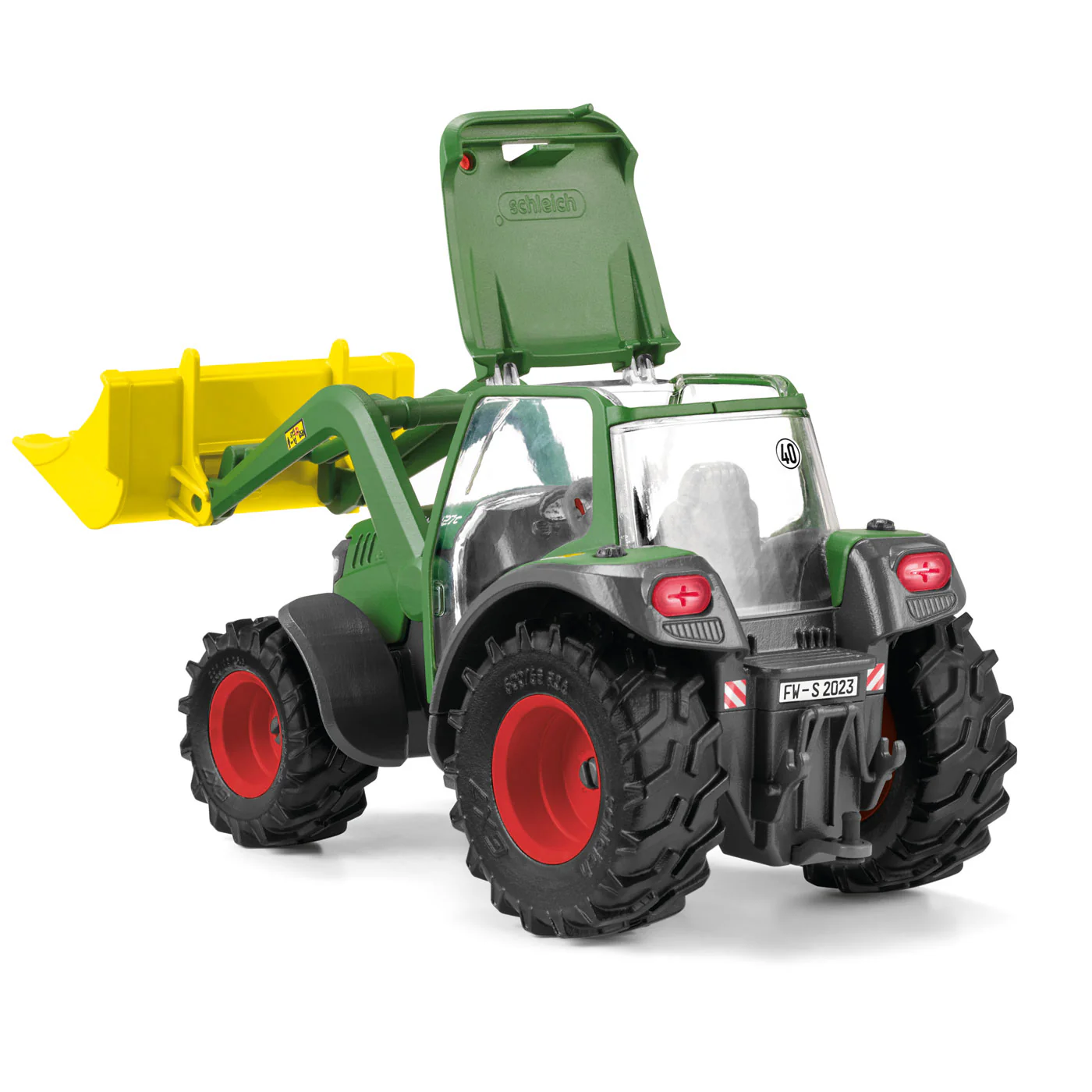 Schleich Farm World Tractor W/ Trailer - Image 6